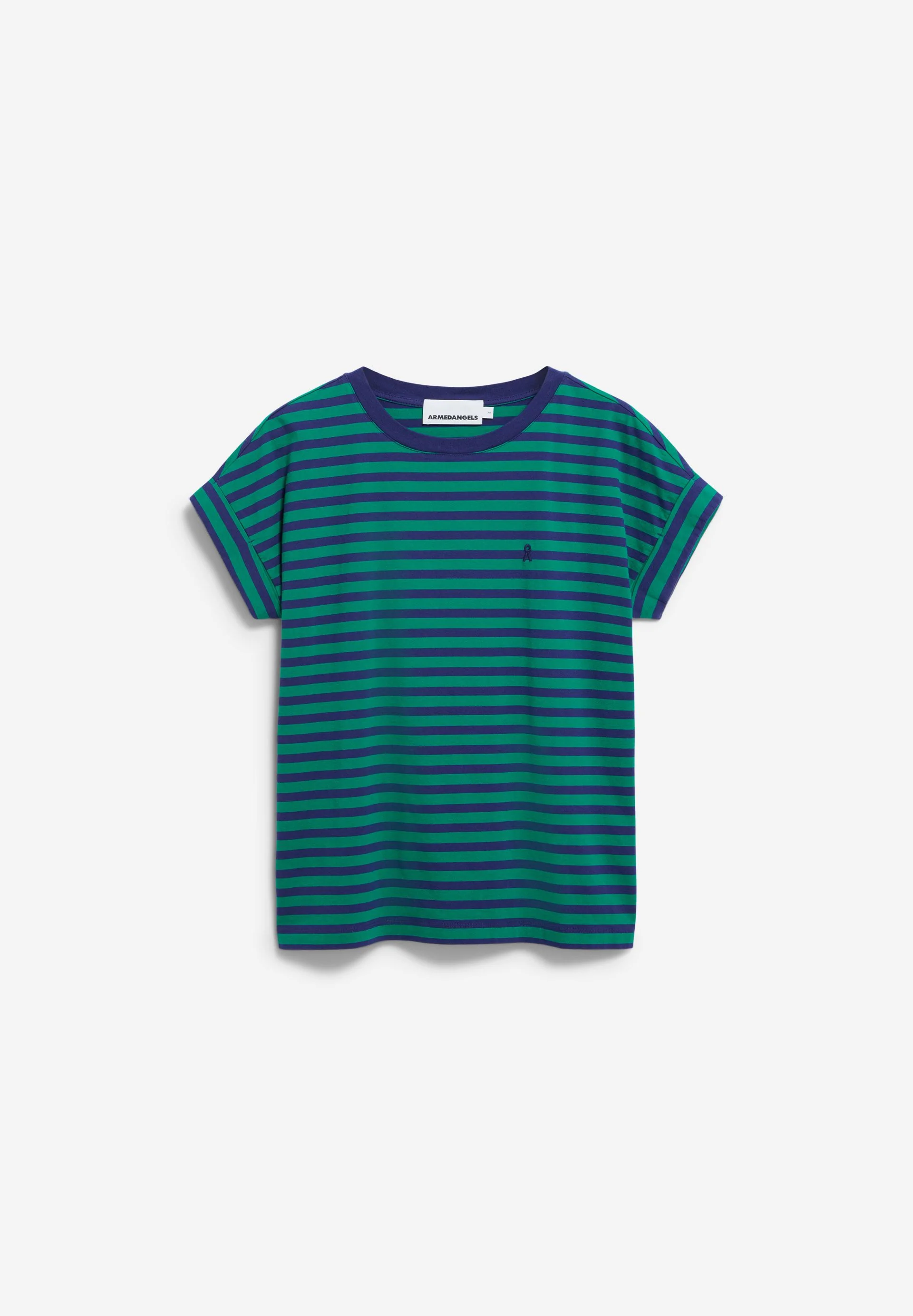 IDAARA GESTREIFTES T-SHIRT | emerald green-blue noon - Image 6
