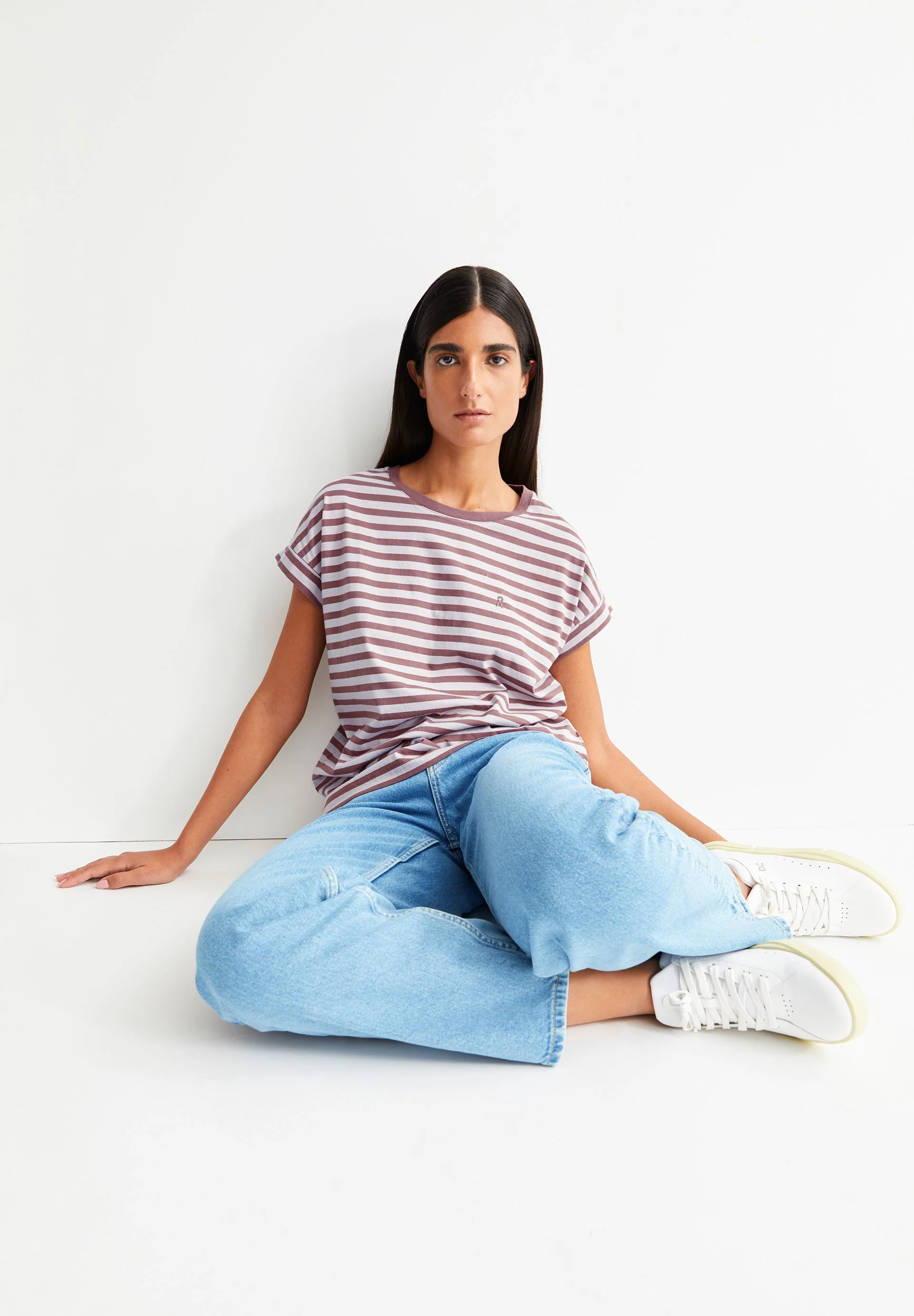 IDAARA GESTREIFTES T-SHIRT | ice grape-dark berry - Image 4