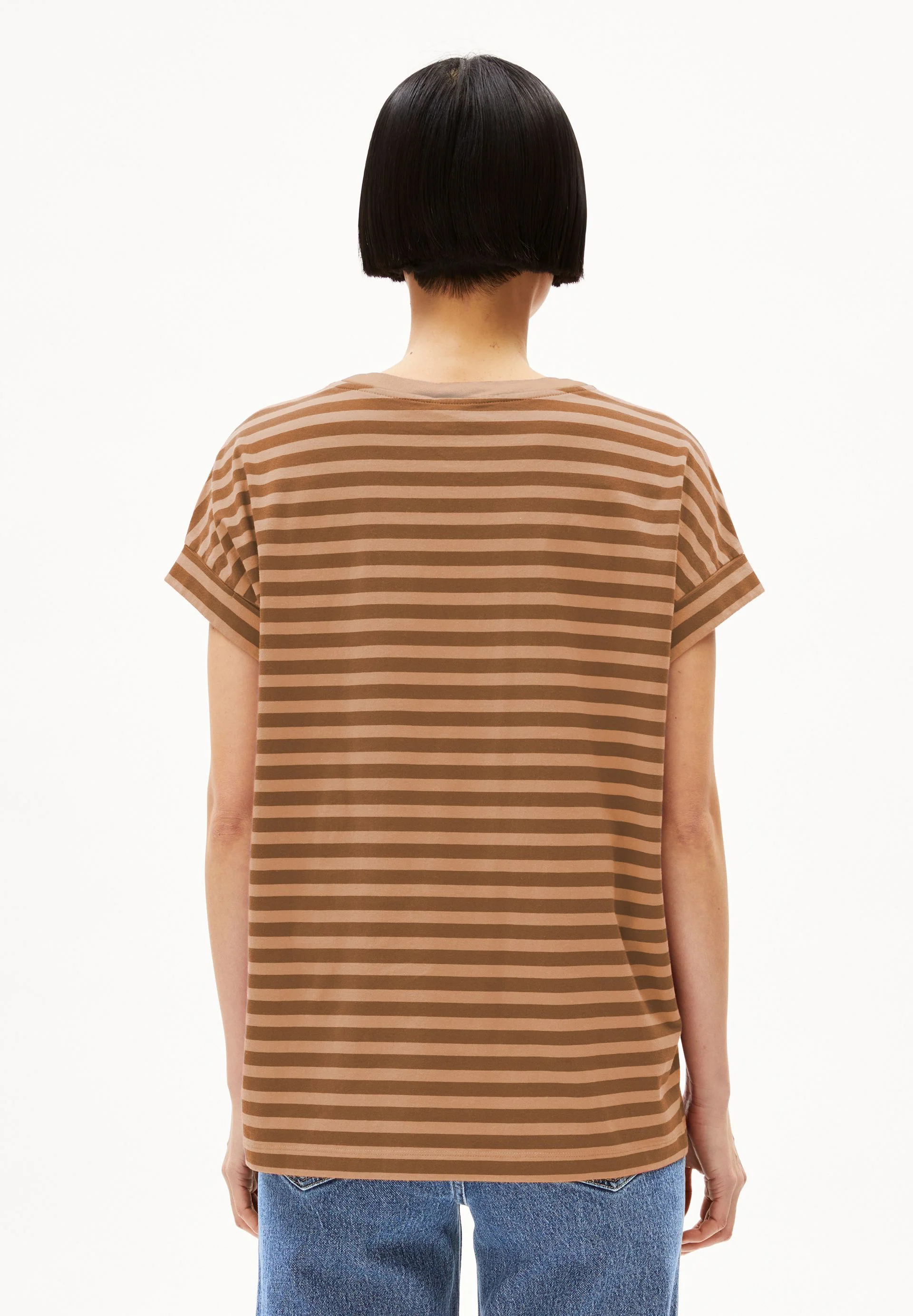 IDAARA GESTREIFTES T-SHIRT | pale umber-toasty tan - Image 2