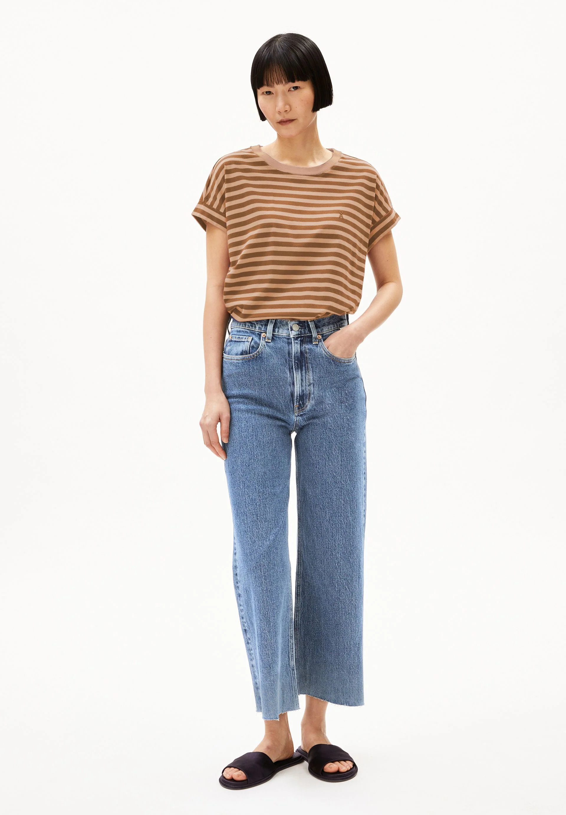 IDAARA GESTREIFTES T-SHIRT | pale umber-toasty tan - Image 5