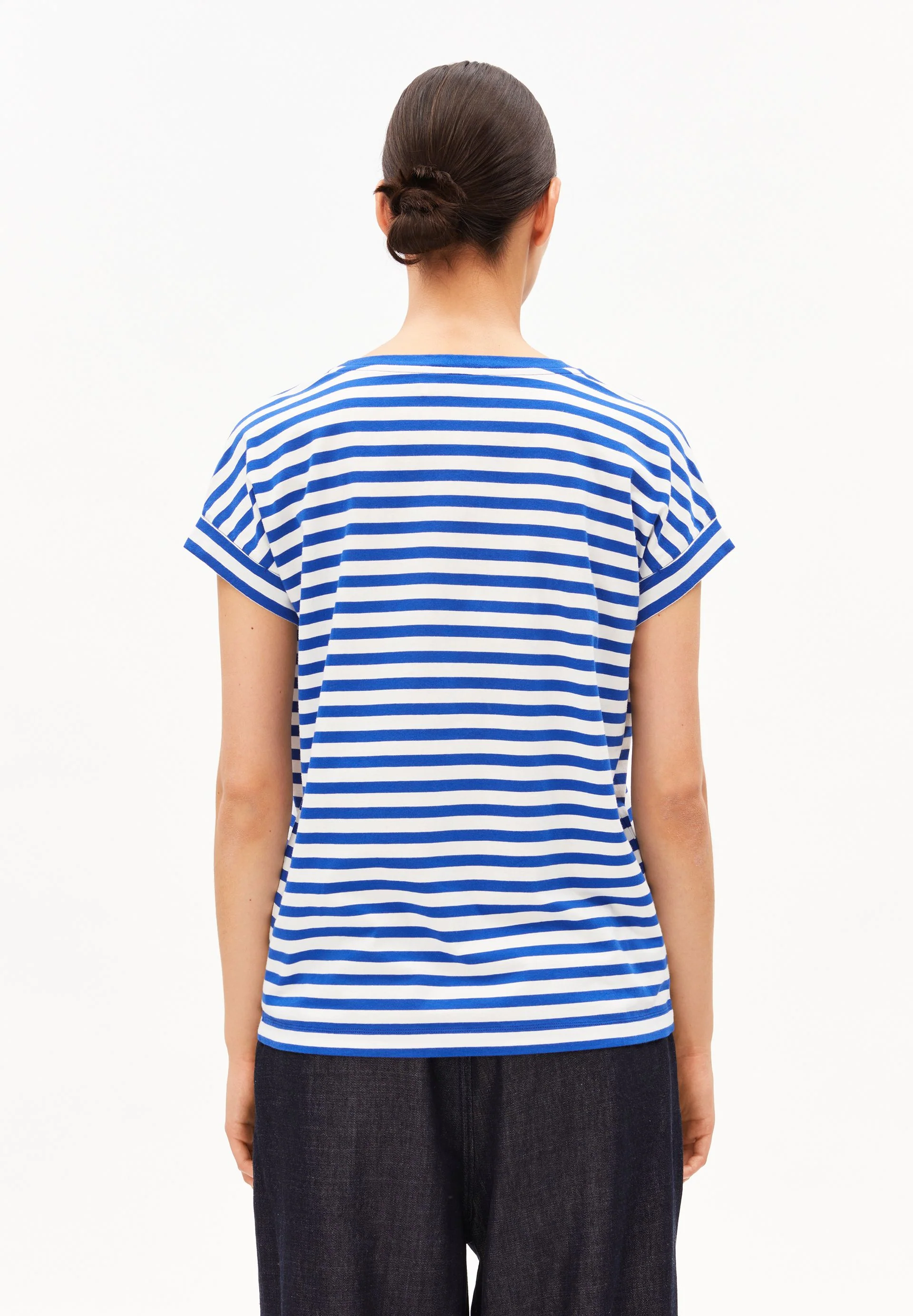 IDAARA GESTREIFTES T-SHIRT | white-dynamo blue - Image 2