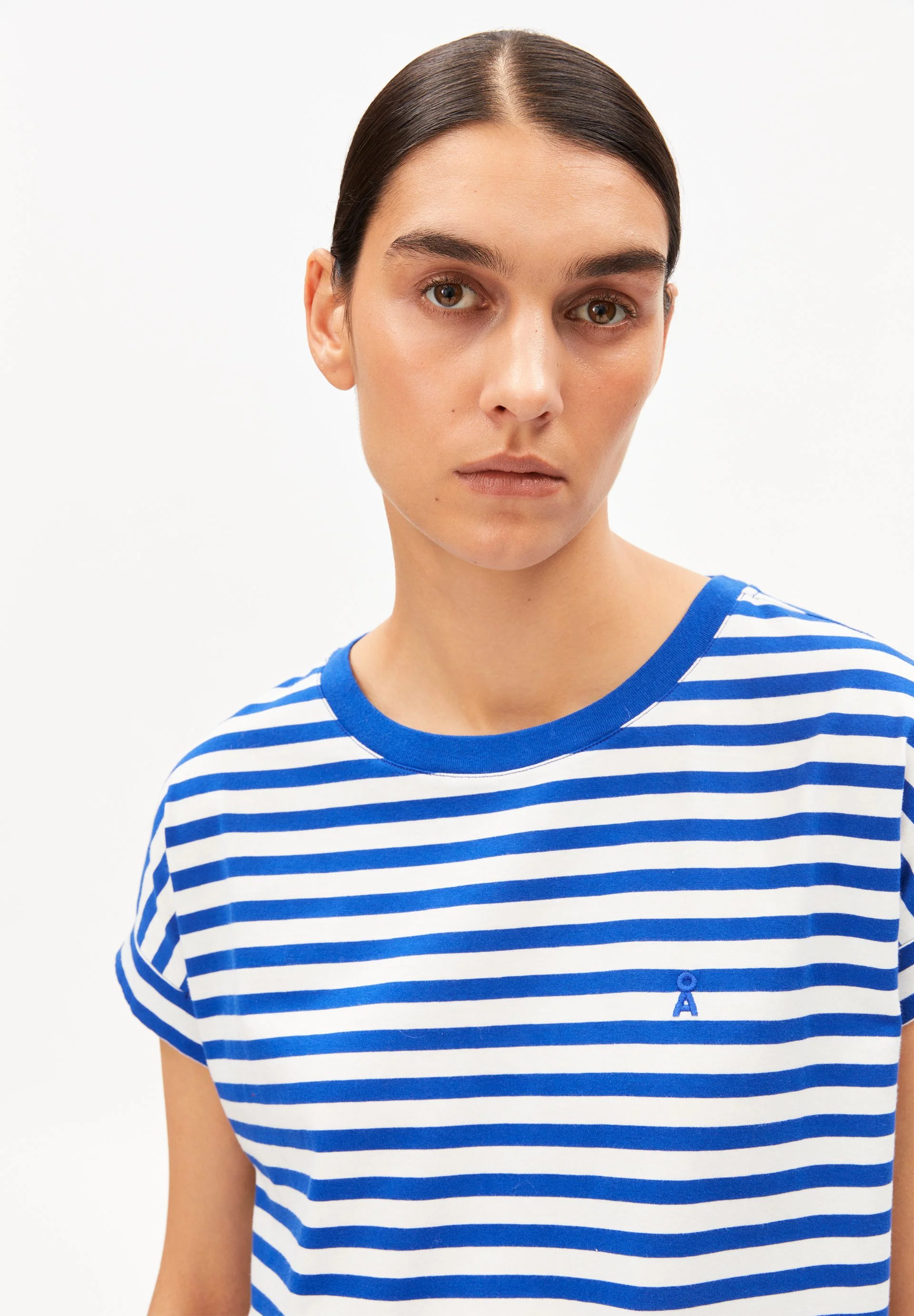 IDAARA GESTREIFTES T-SHIRT | white-dynamo blue - Image 3