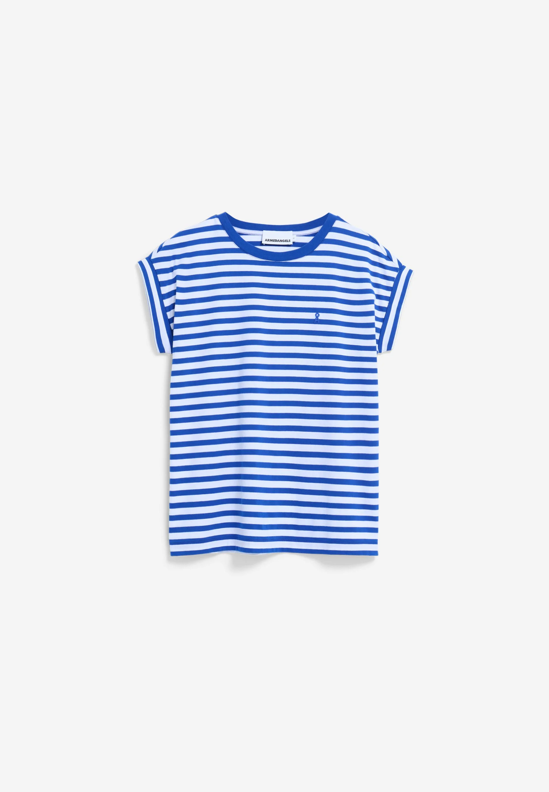 IDAARA GESTREIFTES T-SHIRT | white-dynamo blue - Image 6