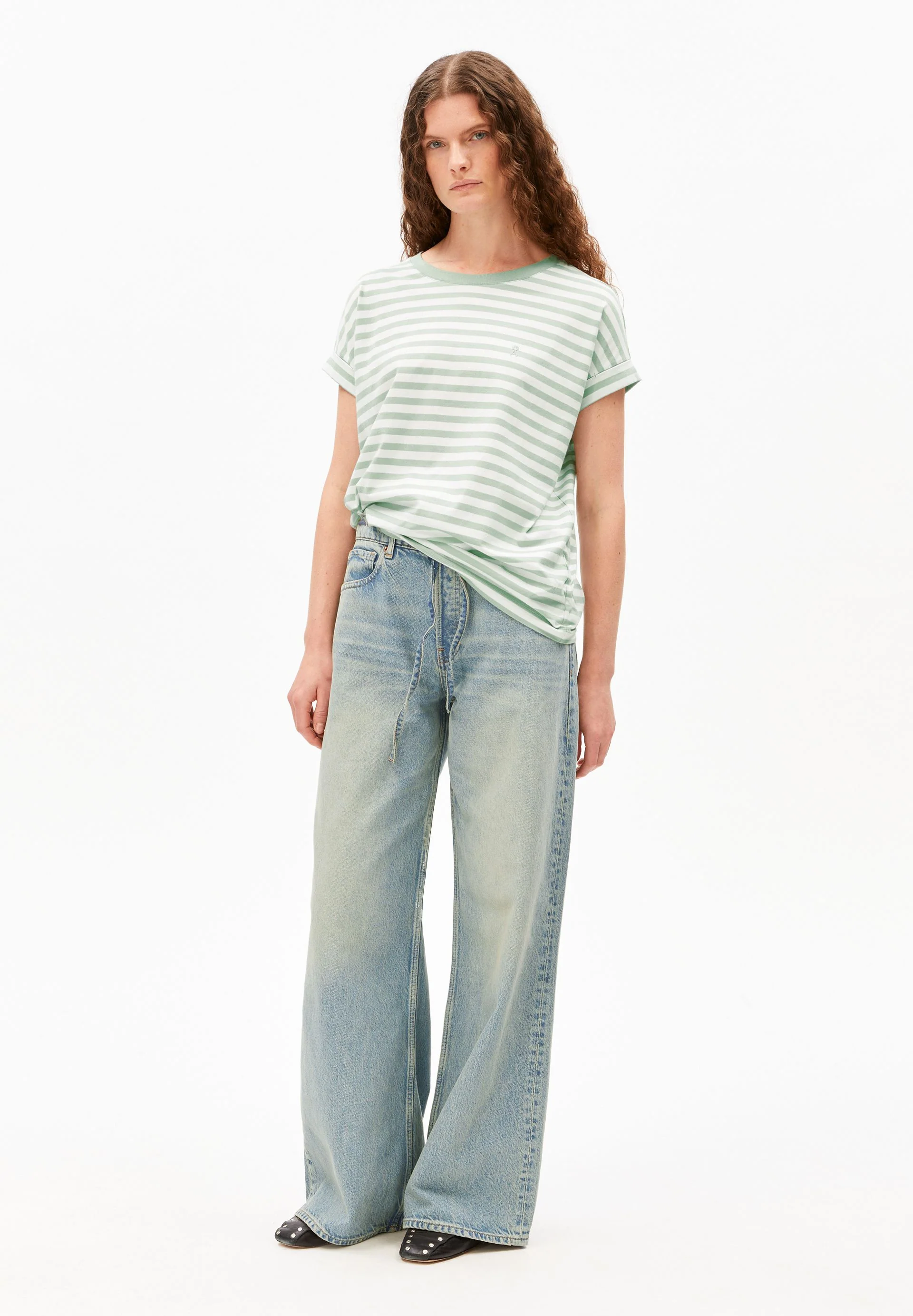 IDAARA GESTREIFTES T-SHIRT | white-foam - Image 5