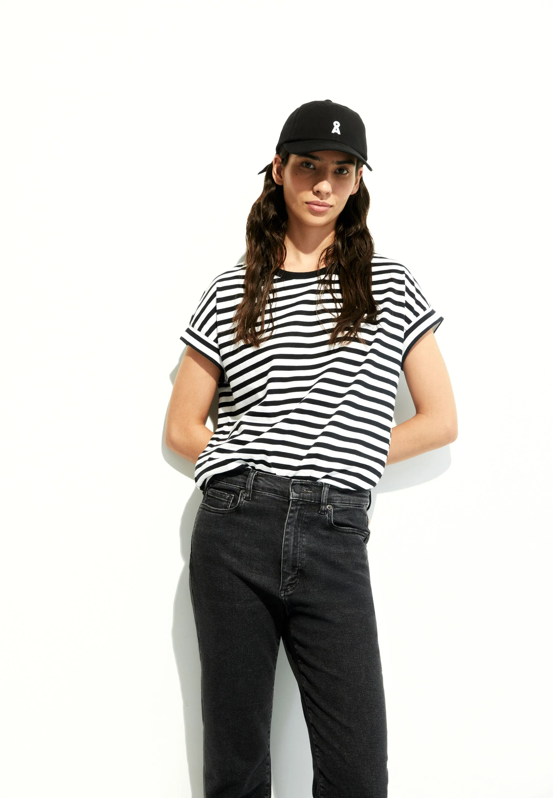 IDAARA GESTREIFTES T-SHIRT | white-black - Image 4