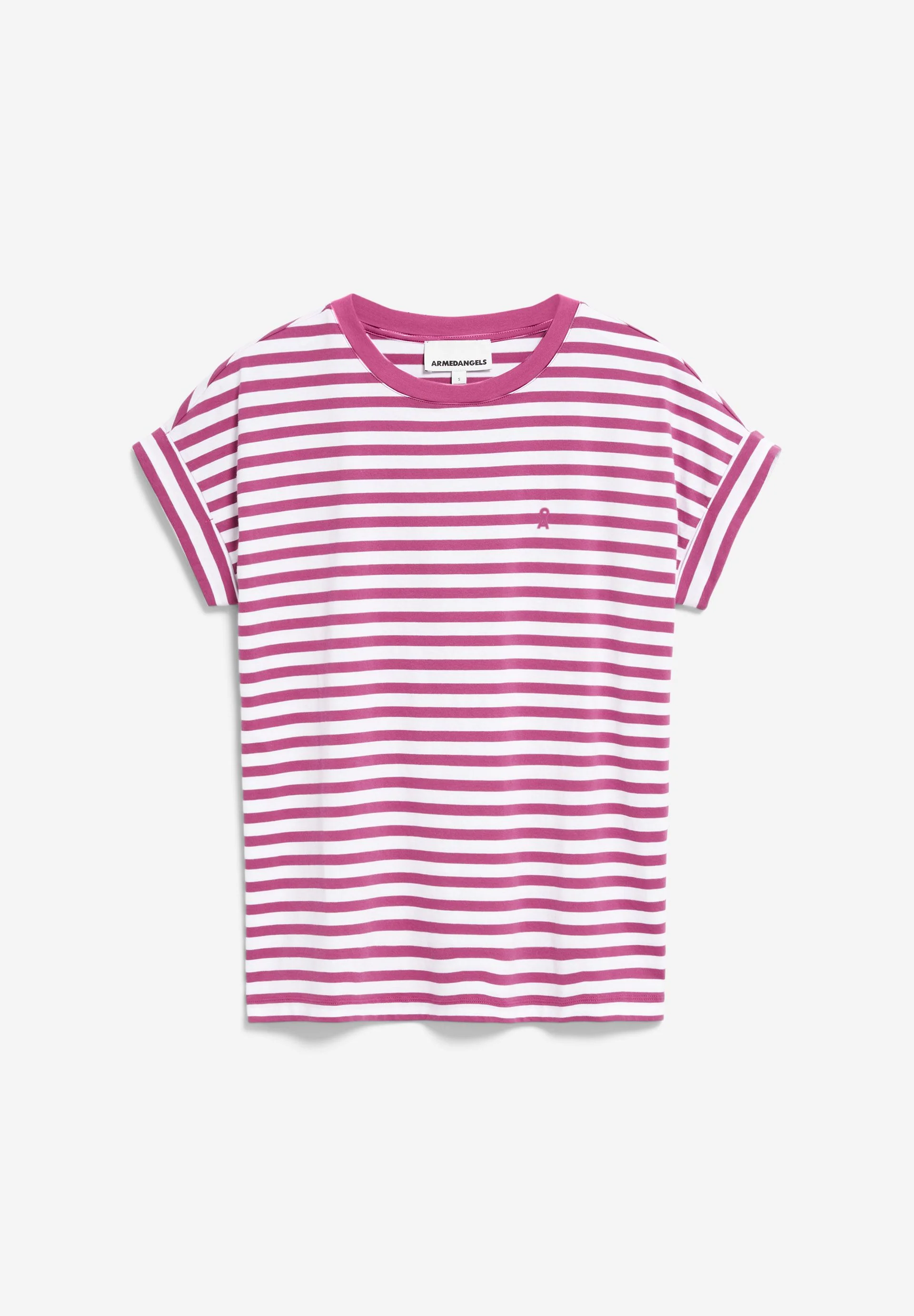 IDAARA GESTREIFTES T-SHIRT | white-crushed berry - Image 7