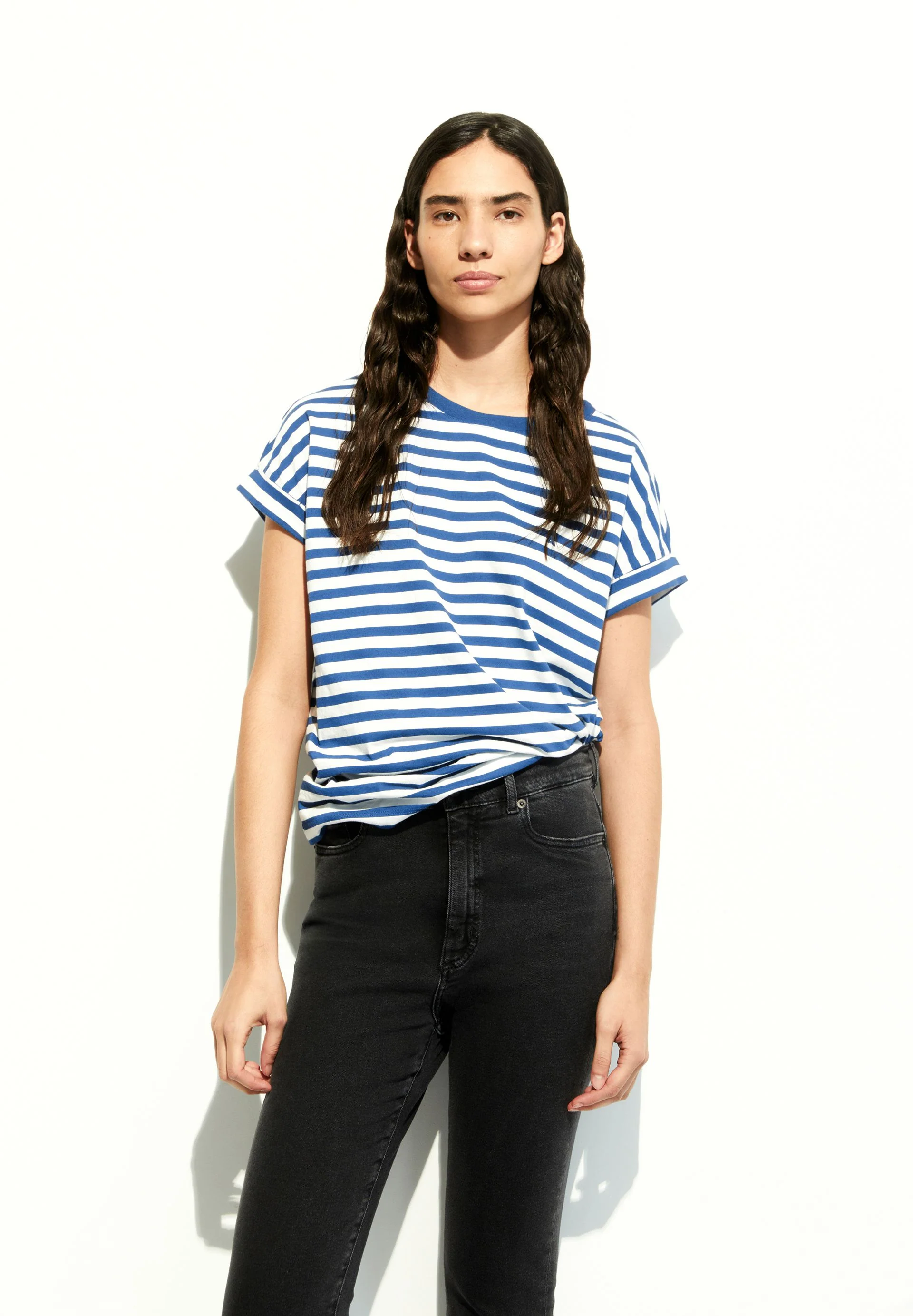 IDAARA GESTREIFTES T-SHIRT | white-dark morning - Image 4