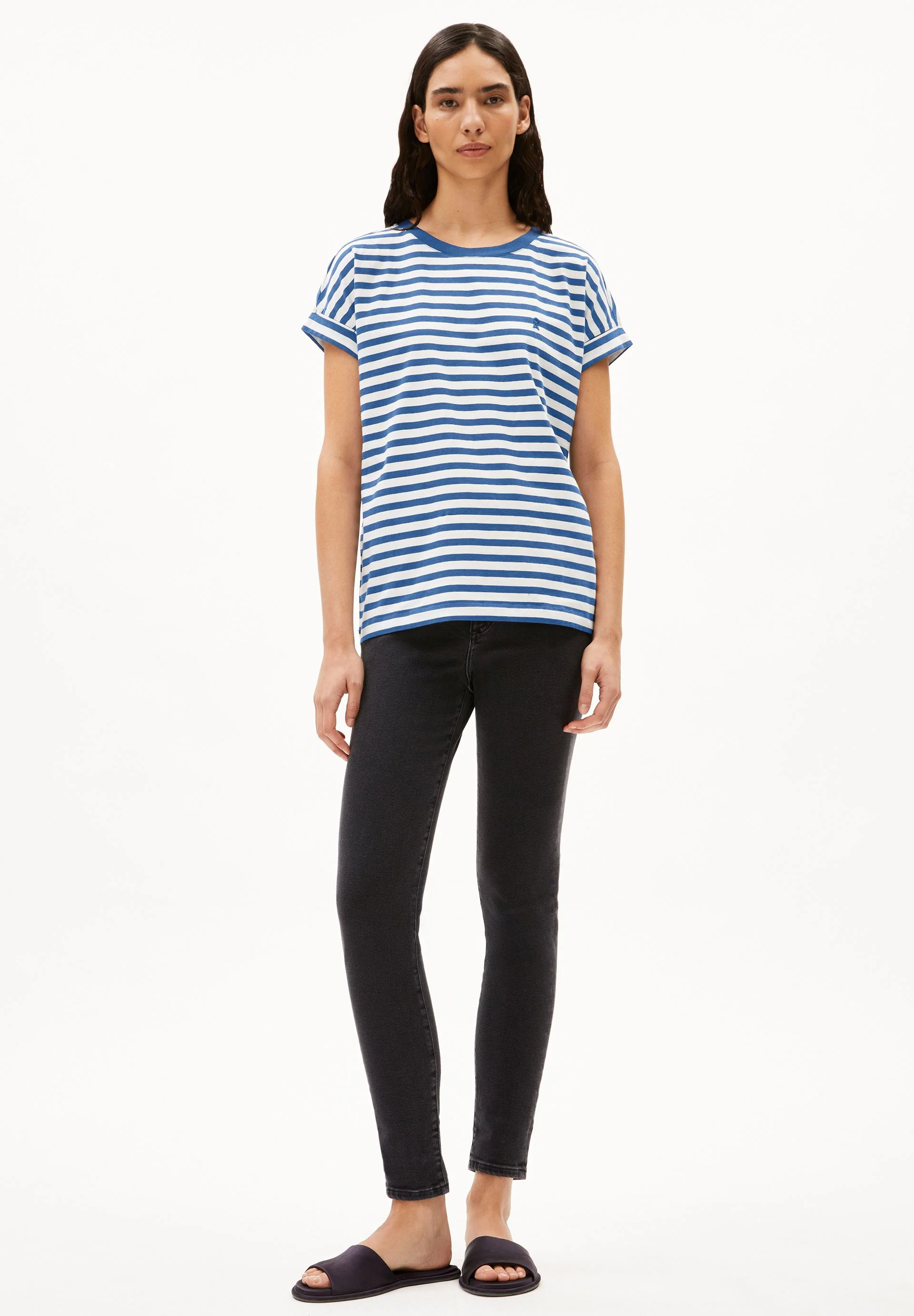 IDAARA GESTREIFTES T-SHIRT | white-dark morning - Image 5