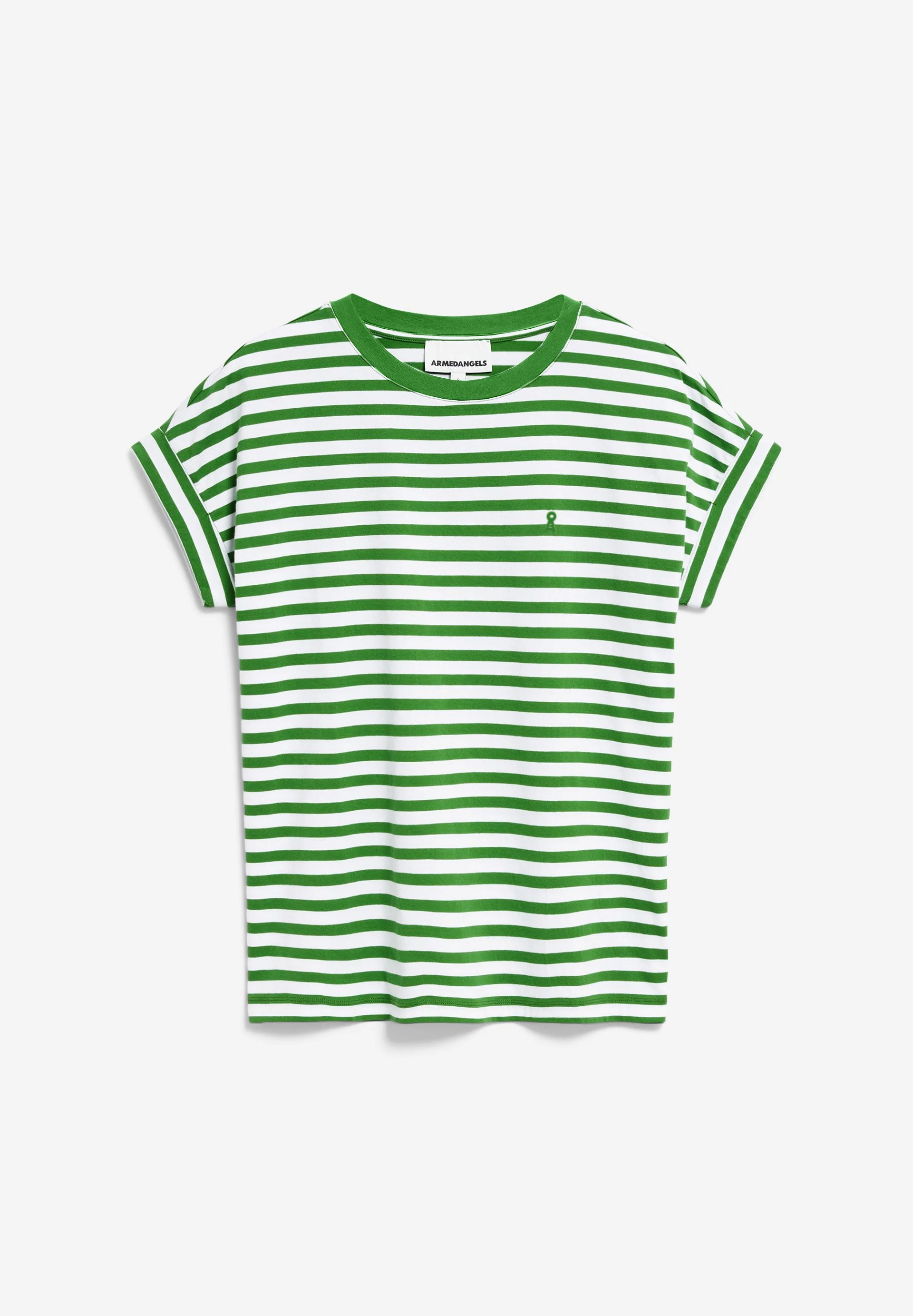 IDAARA GESTREIFTES T-SHIRT | white-ivy green - Image 7