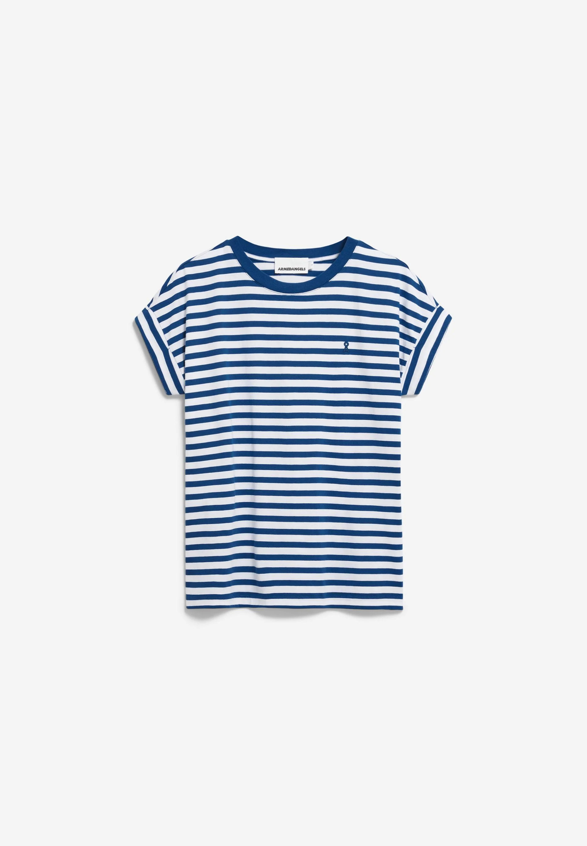 IDAARA GESTREIFTES T-SHIRT | white-lapis blue - Image 6