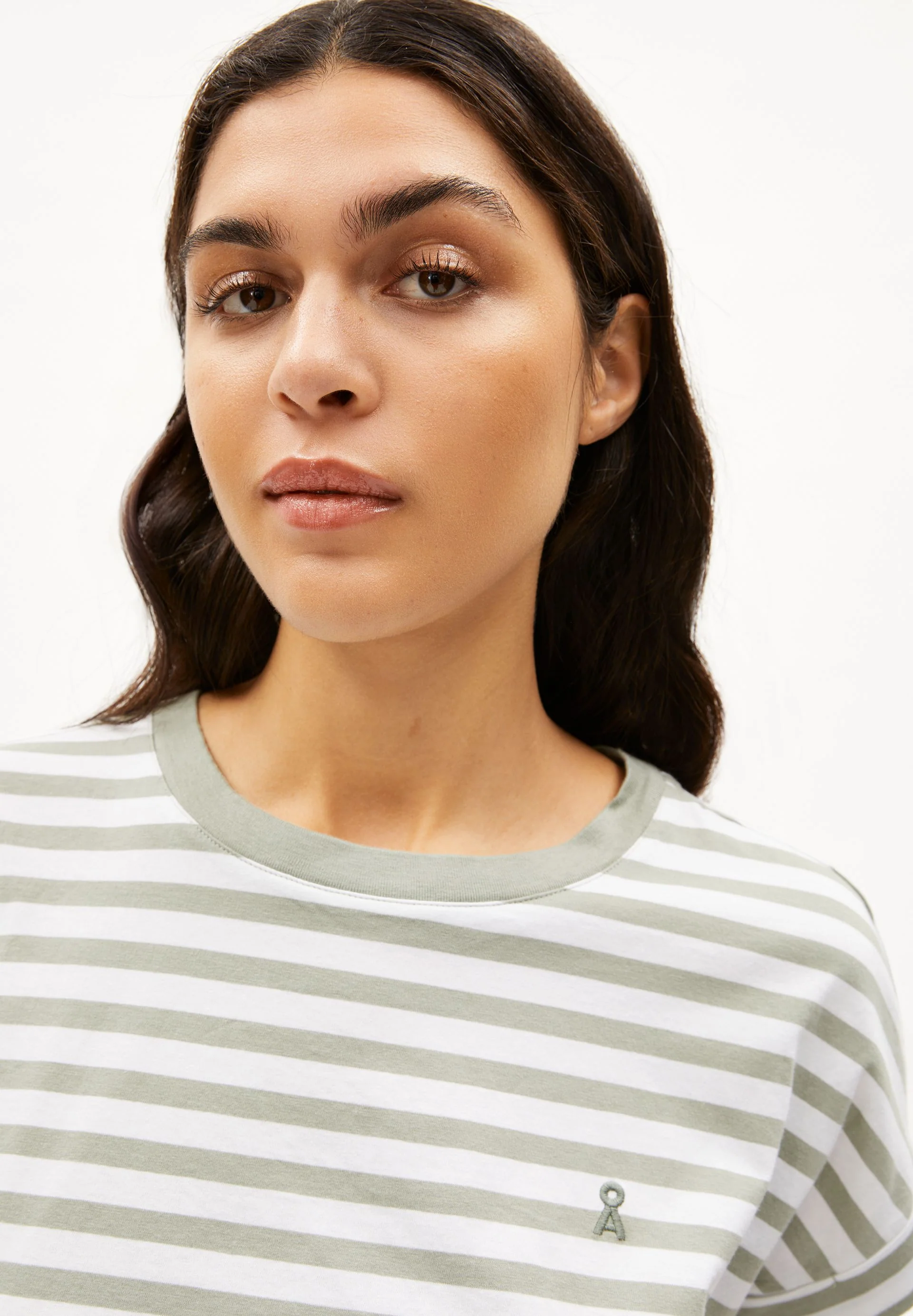 IDAARA GESTREIFTES T-SHIRT | white-seagreen - Image 3