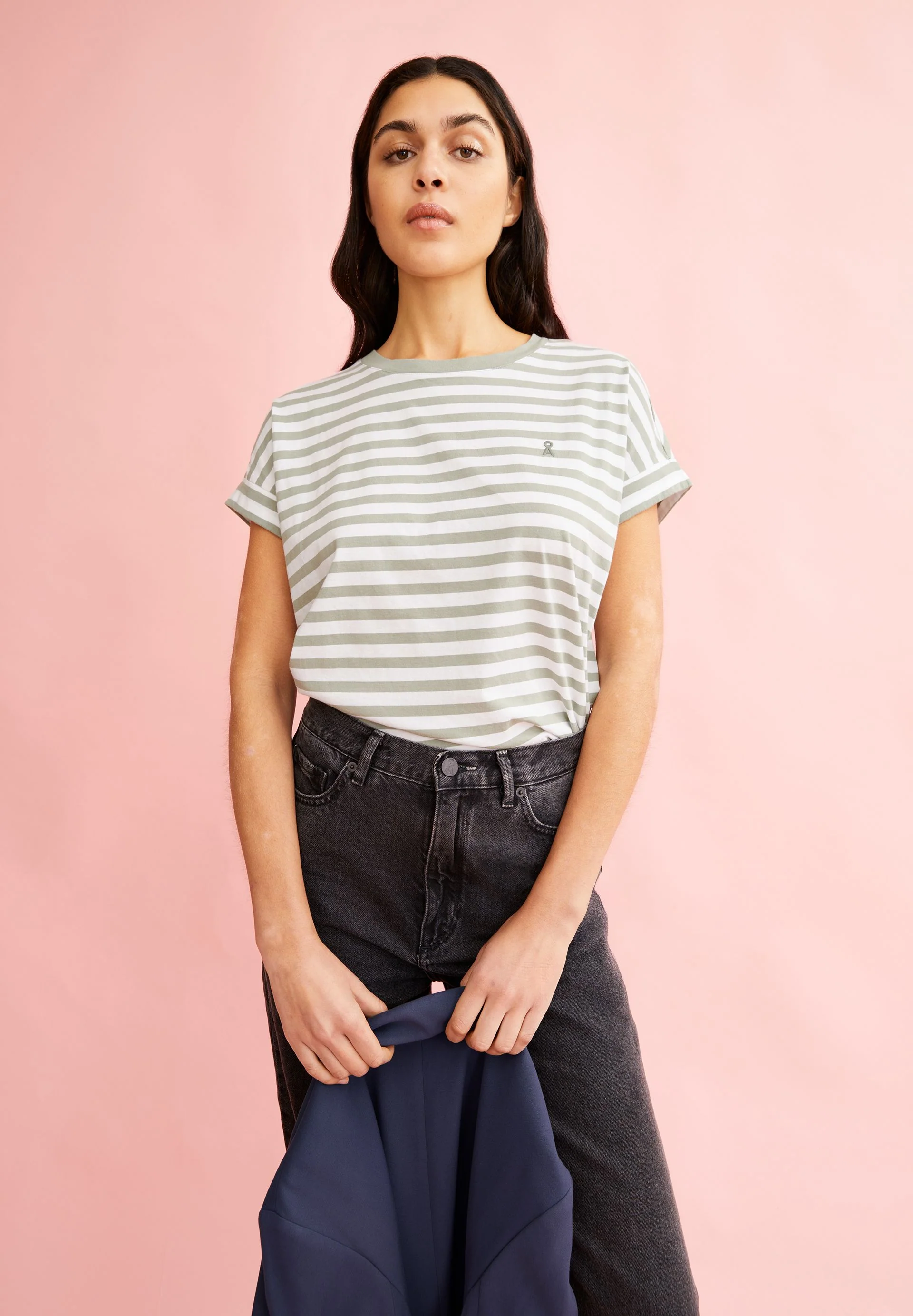 IDAARA GESTREIFTES T-SHIRT | white-seagreen - Image 4