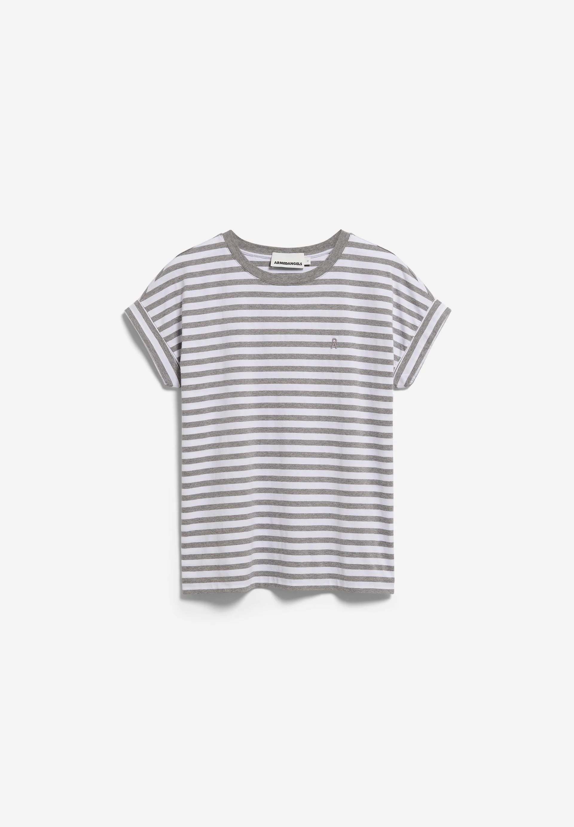IDAARA GESTREIFTES T-SHIRT | white-silver melange - Image 6
