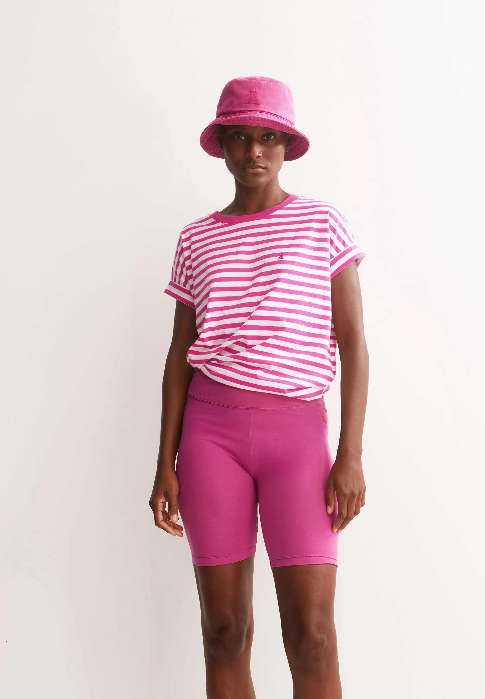 IDAARA GESTREIFTES T-SHIRT | white-very berry - Image 4