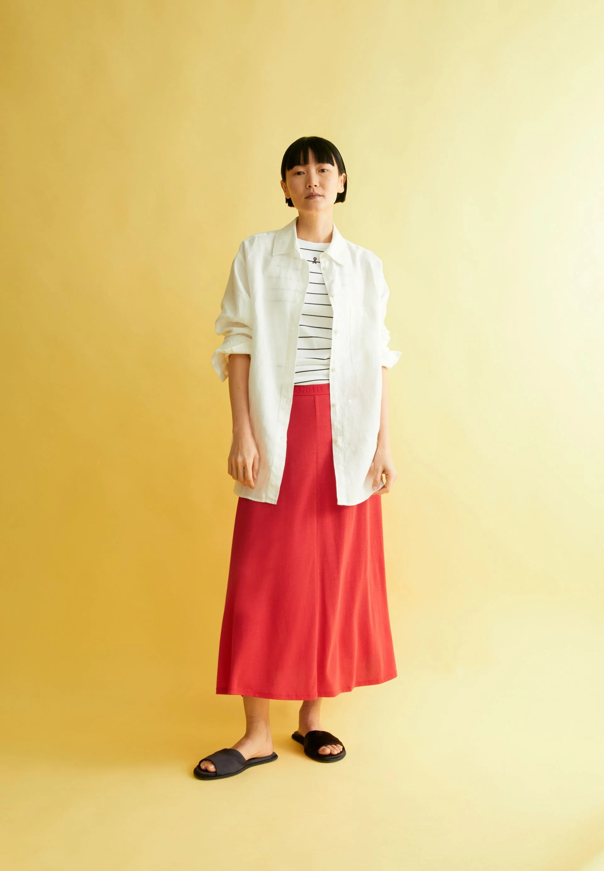 ILENIAA LARAA MIDI-ROCK | coral blush - Image 4