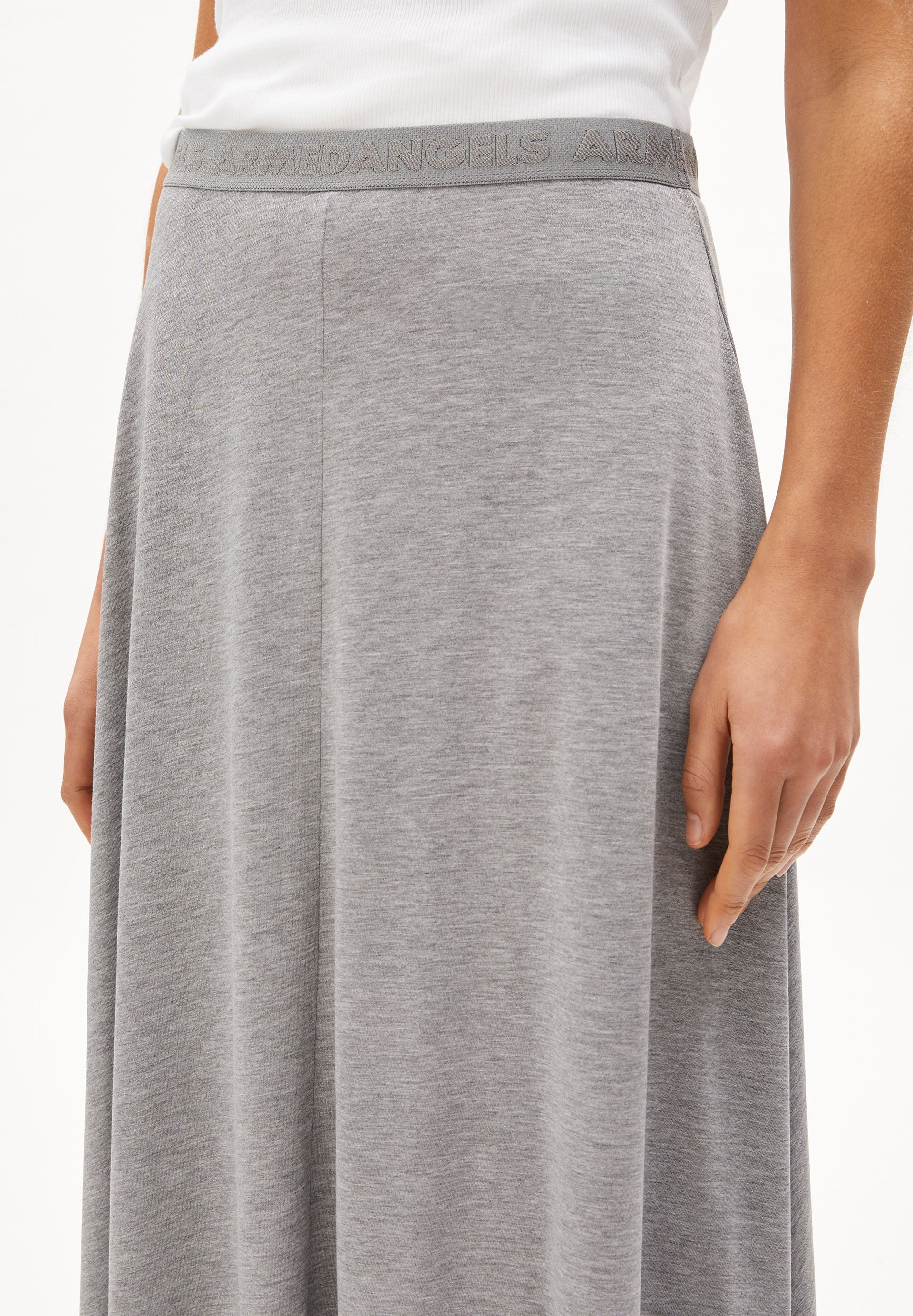 ILENIAA LARAA MIDI-ROCK | mid grey melange - Image 3