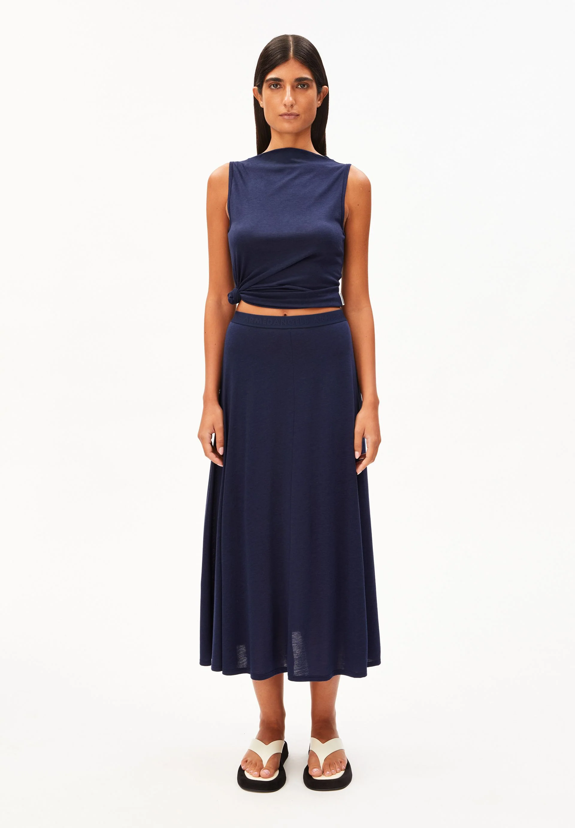 ILENIAA LARAA MIDI-ROCK | tinted navy - Image 5