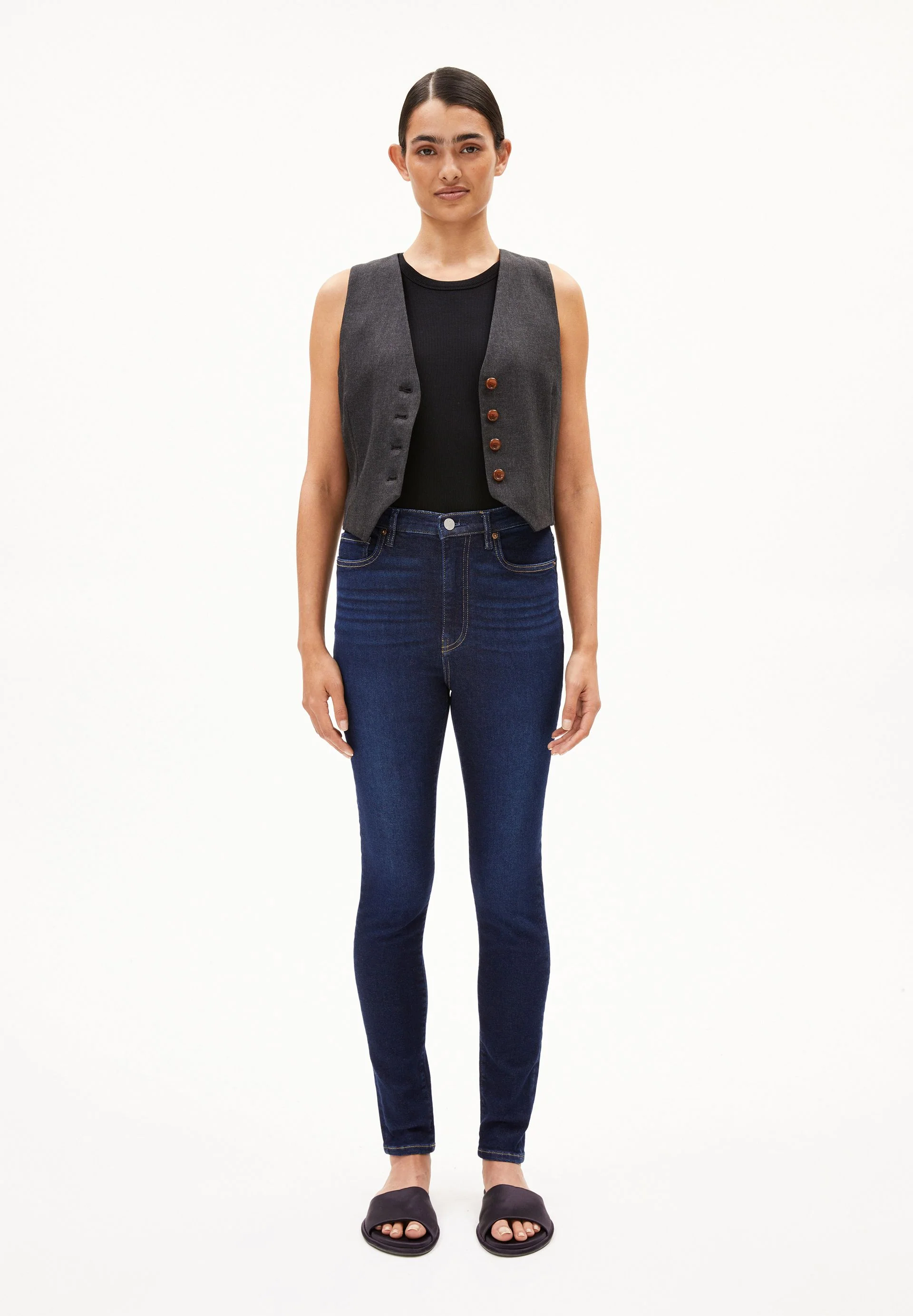 INGAA HIGH WAIST SKINNY JEANS | demure - Image 5