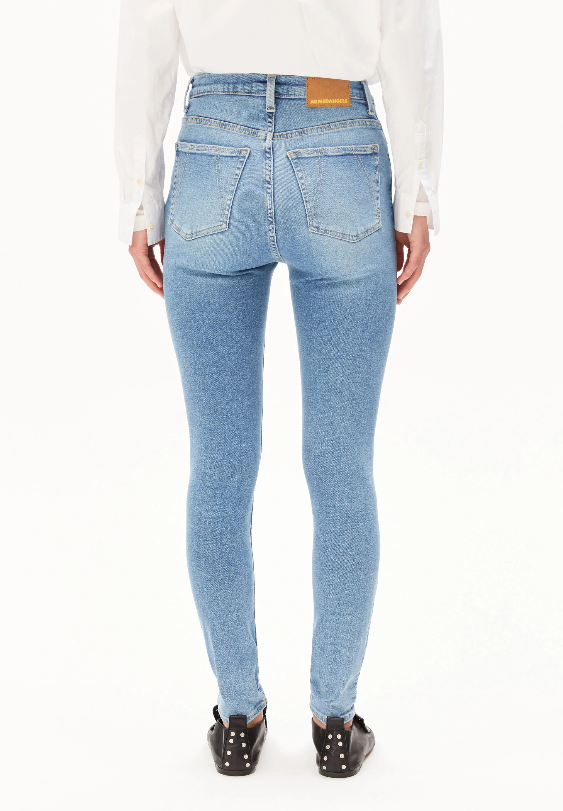 INGAA HIGH WAIST SKINNY JEANS | dove - Image 2