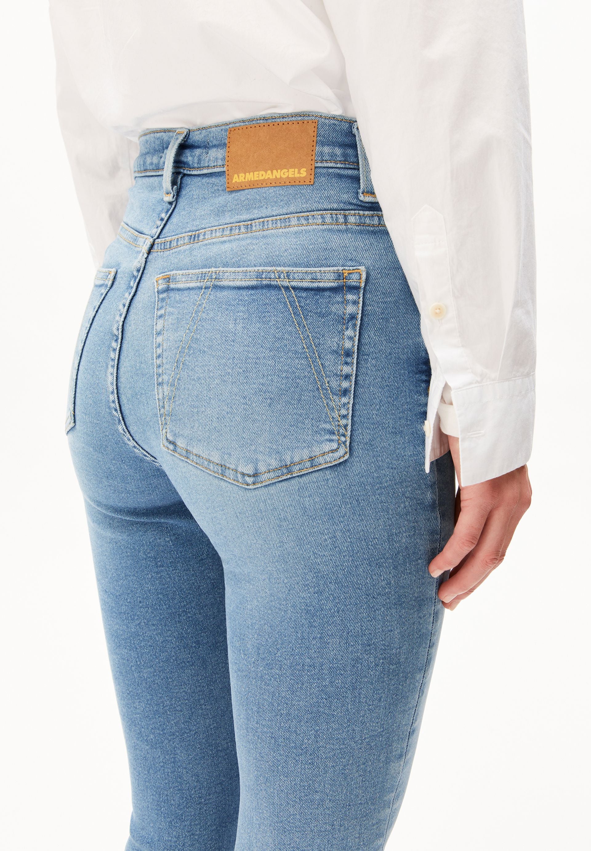 INGAA HIGH WAIST SKINNY JEANS | dove - Image 3