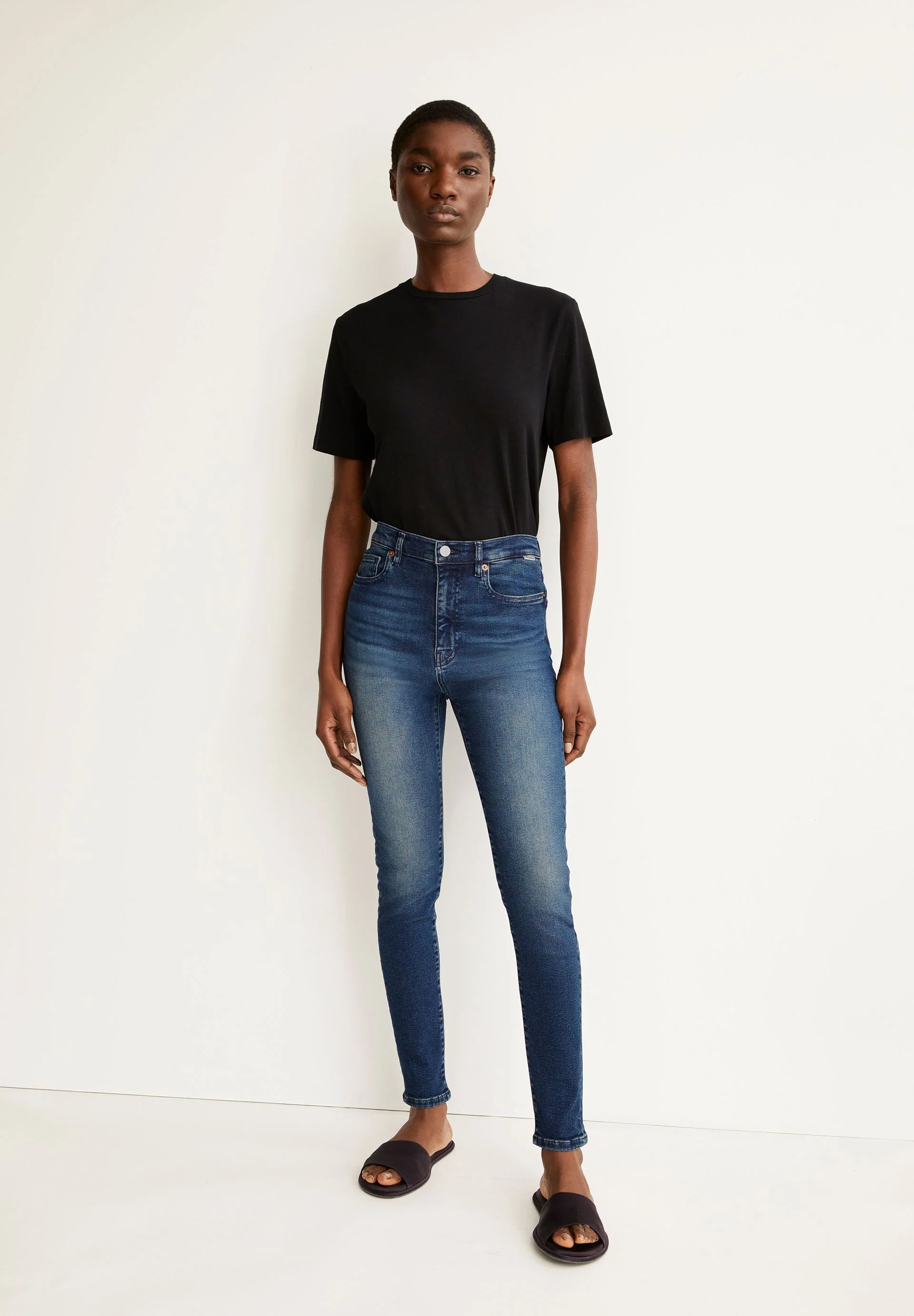 INGAA HIGH WAIST SKINNY JEANS | galaxy blue - Image 4