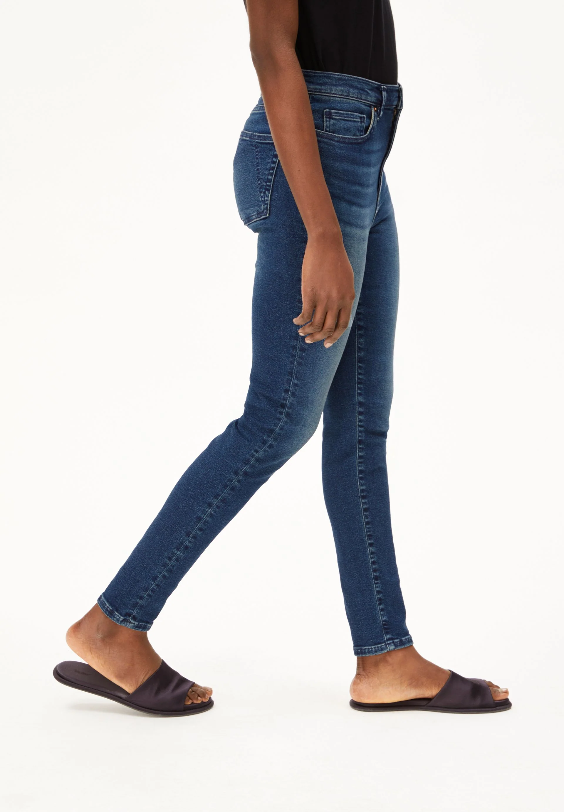 INGAA HIGH WAIST SKINNY JEANS | galaxy blue - Image 6