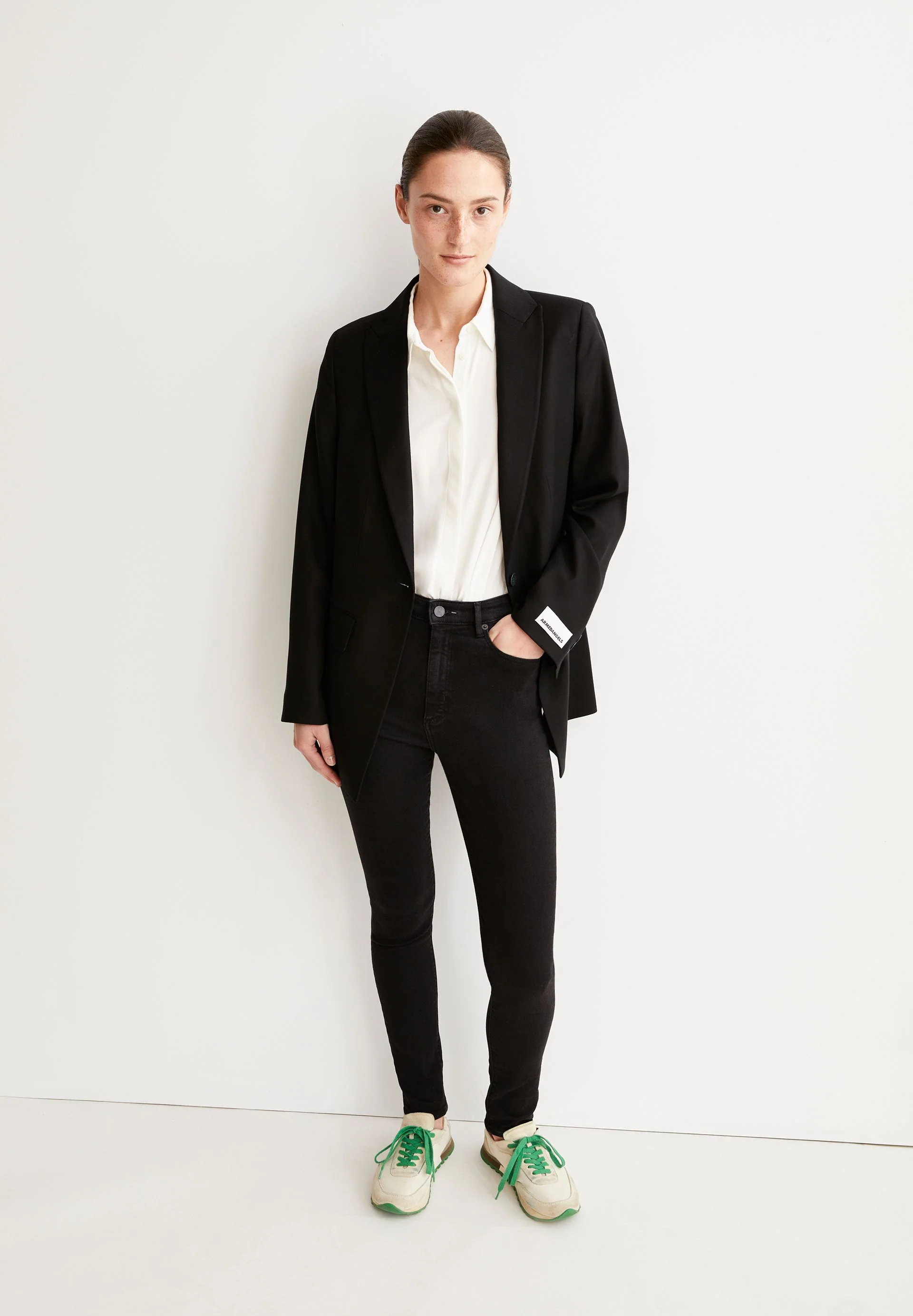 INGAA HIGH WAIST SKINNY JEANS | rinse black - Image 4