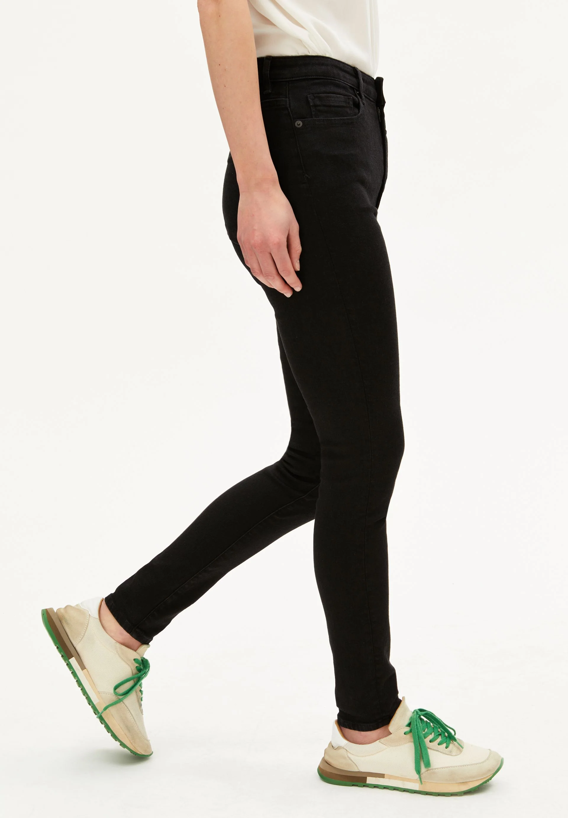 INGAA HIGH WAIST SKINNY JEANS | rinse black - Image 6