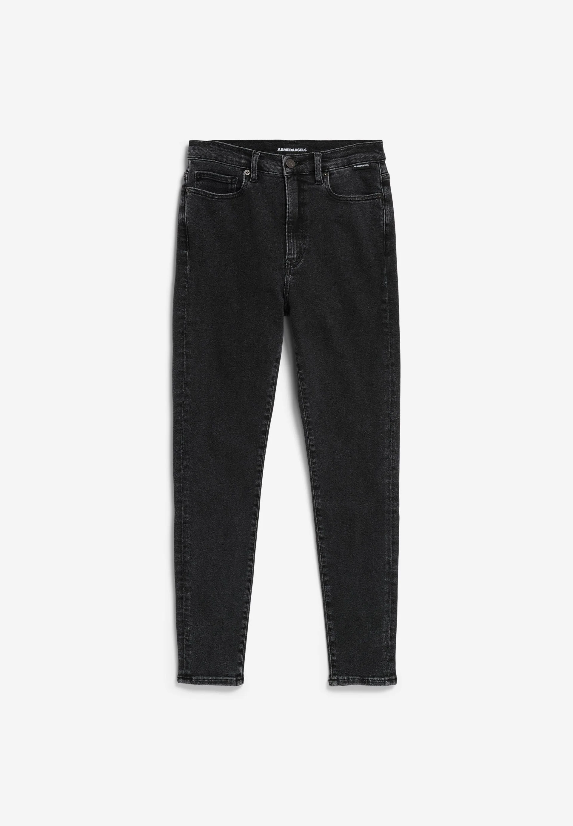 INGAA HIGH WAIST SKINNY JEANS | true black washed - Image 7