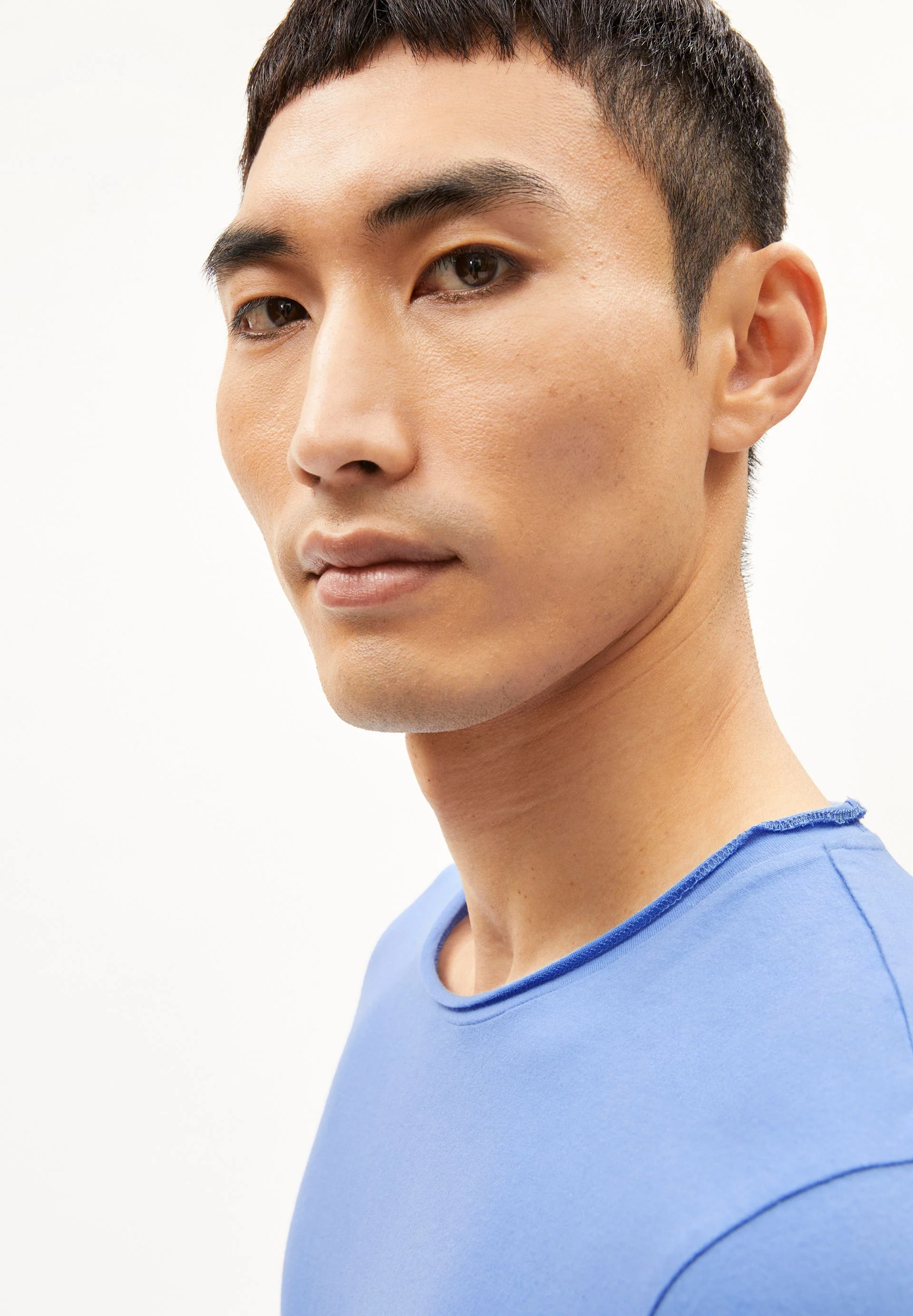 JAAMES BRUSHED T-SHIRT | blue bloom - Image 3