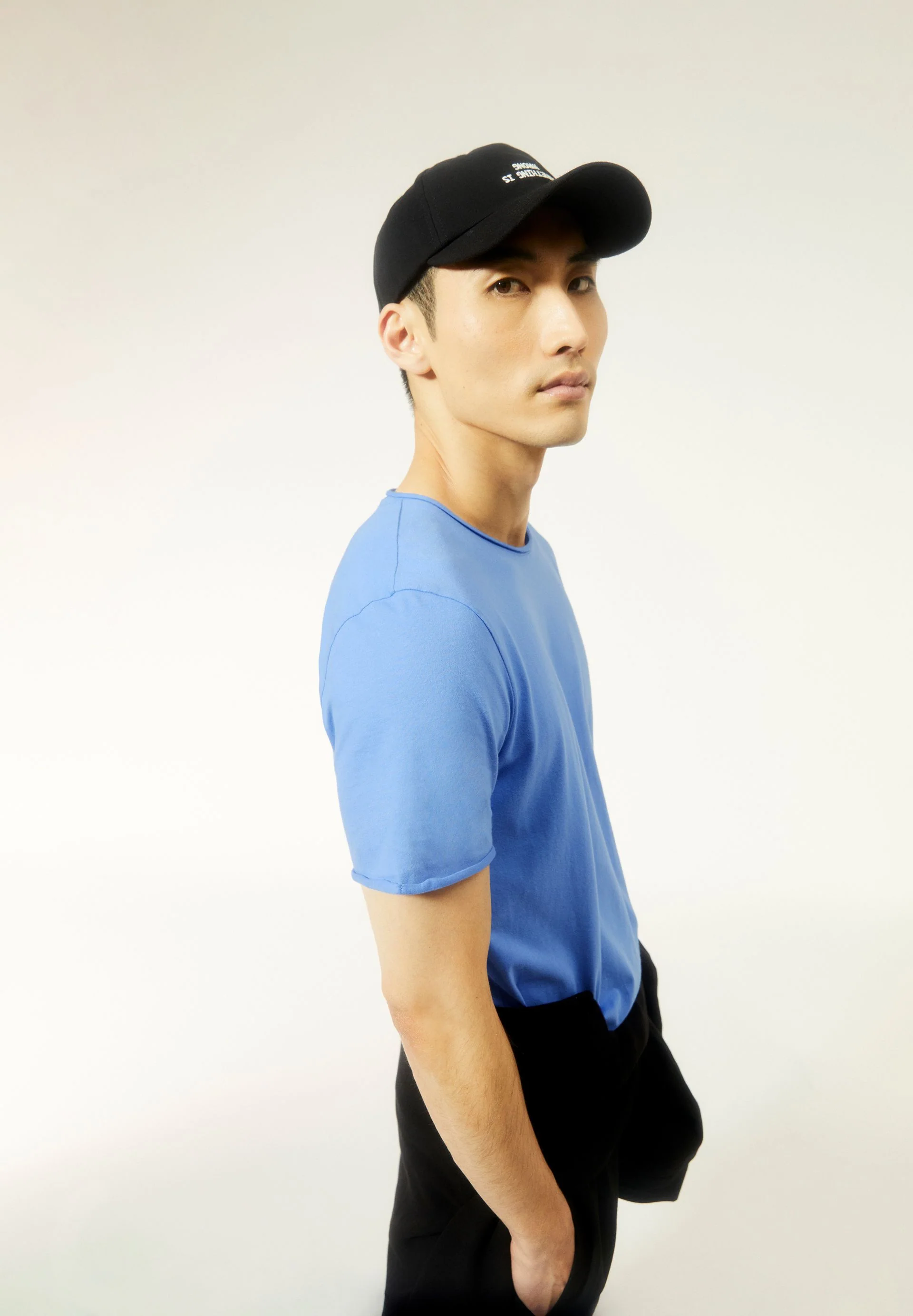 JAAMES BRUSHED T-SHIRT | blue bloom - Image 4