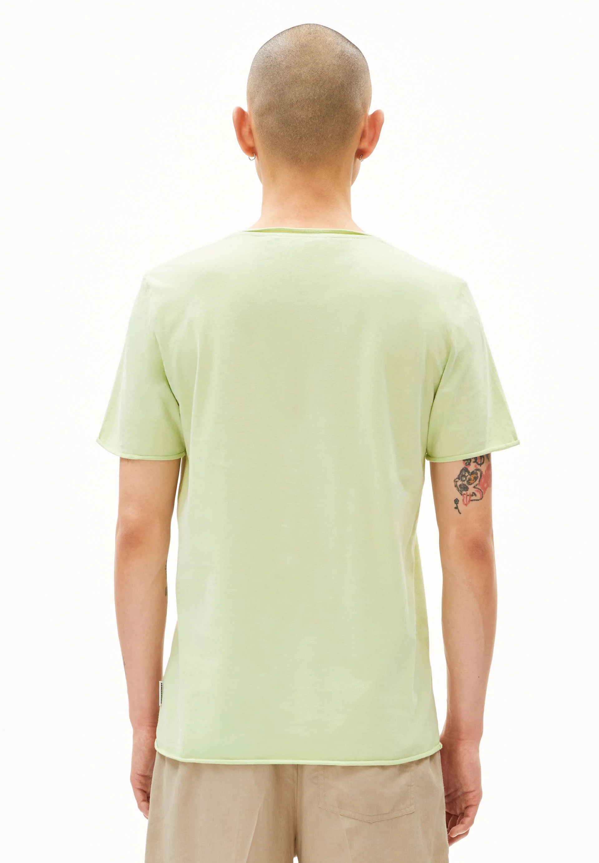 JAAMES BRUSHED T-SHIRT | green ash - Image 2