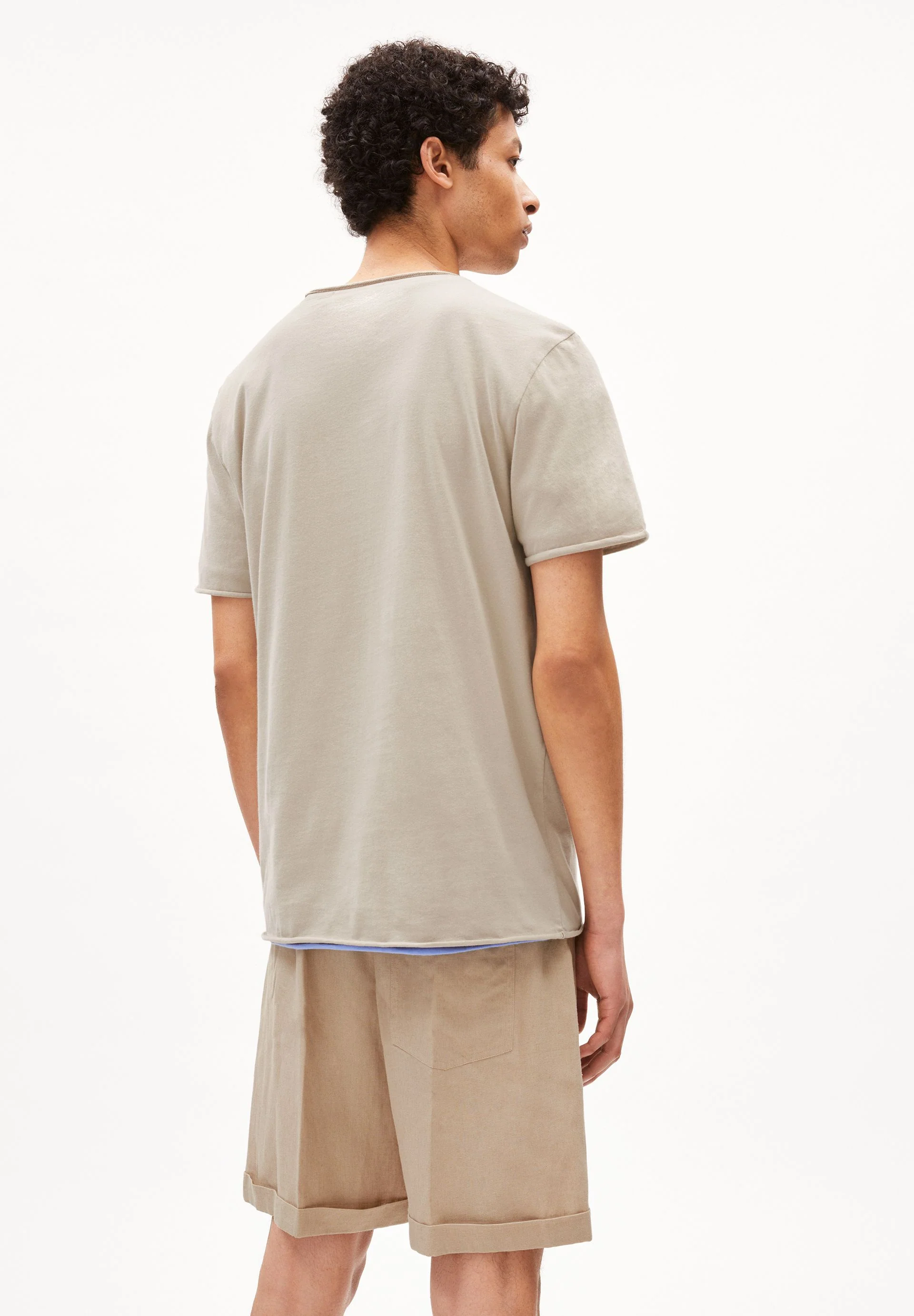 JAAMES BRUSHED T-SHIRT | sandstone - Image 2