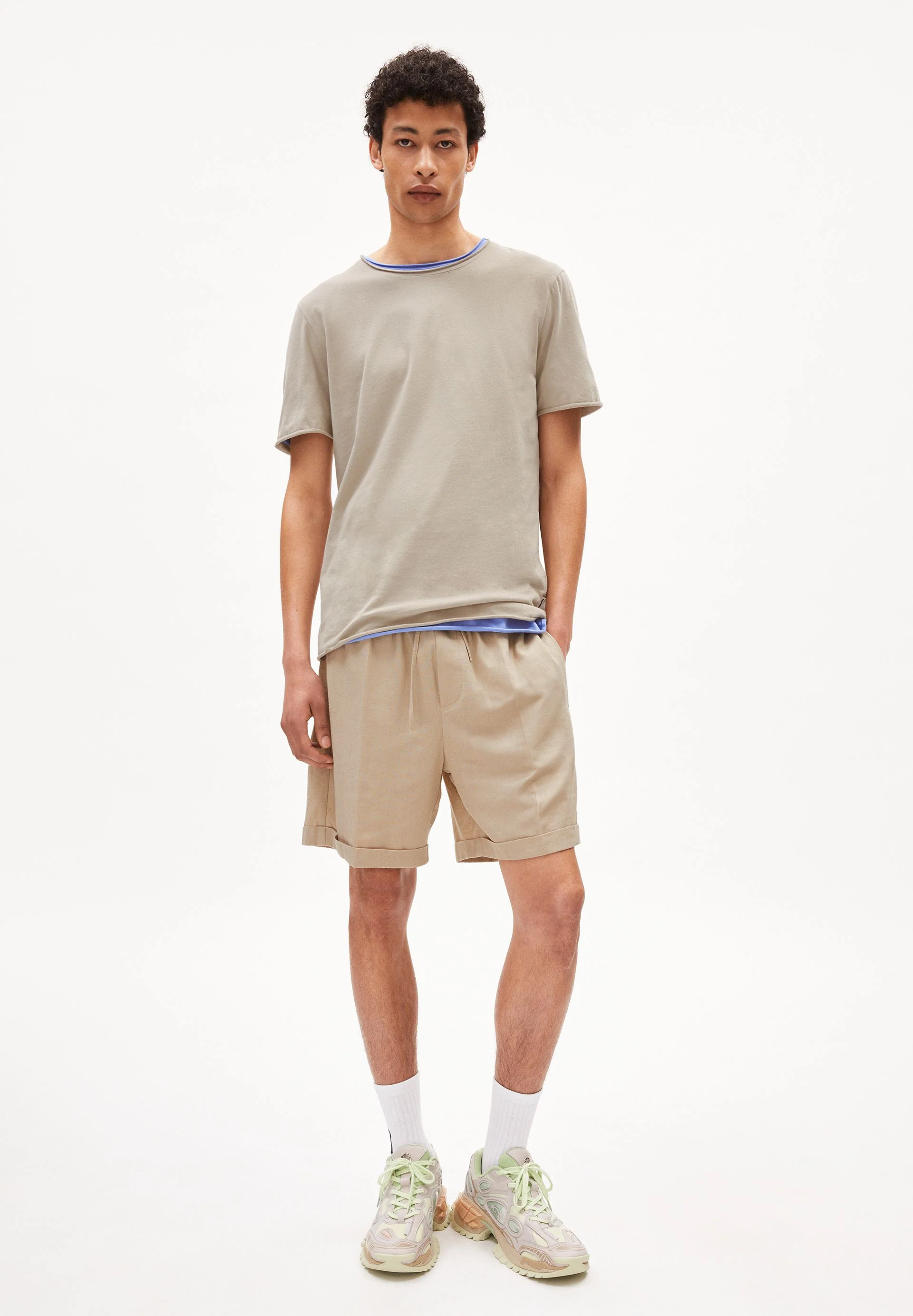 JAAMES BRUSHED T-SHIRT | sandstone - Image 5
