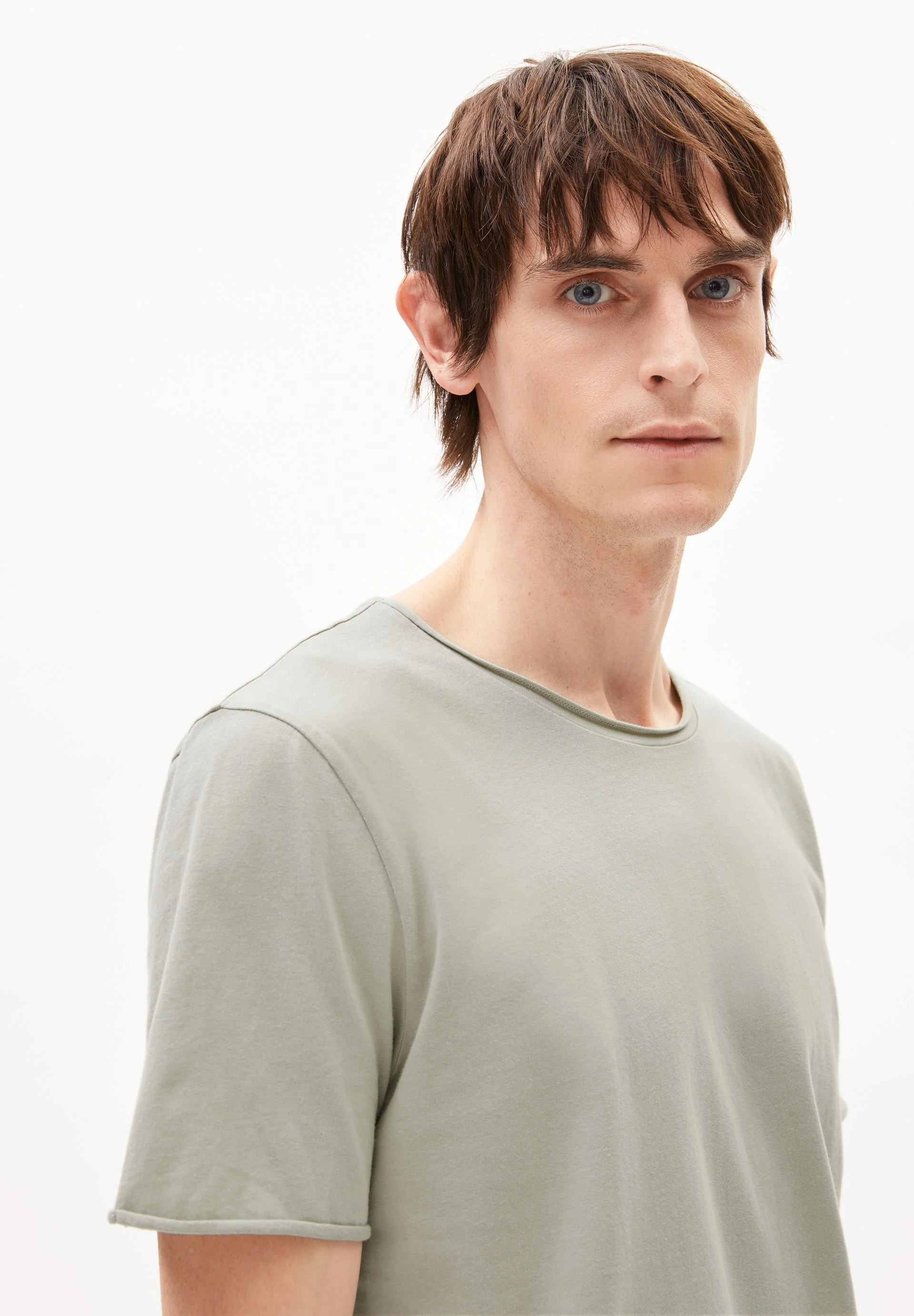 JAAMES BRUSHED T-SHIRT | seagreen - Image 3