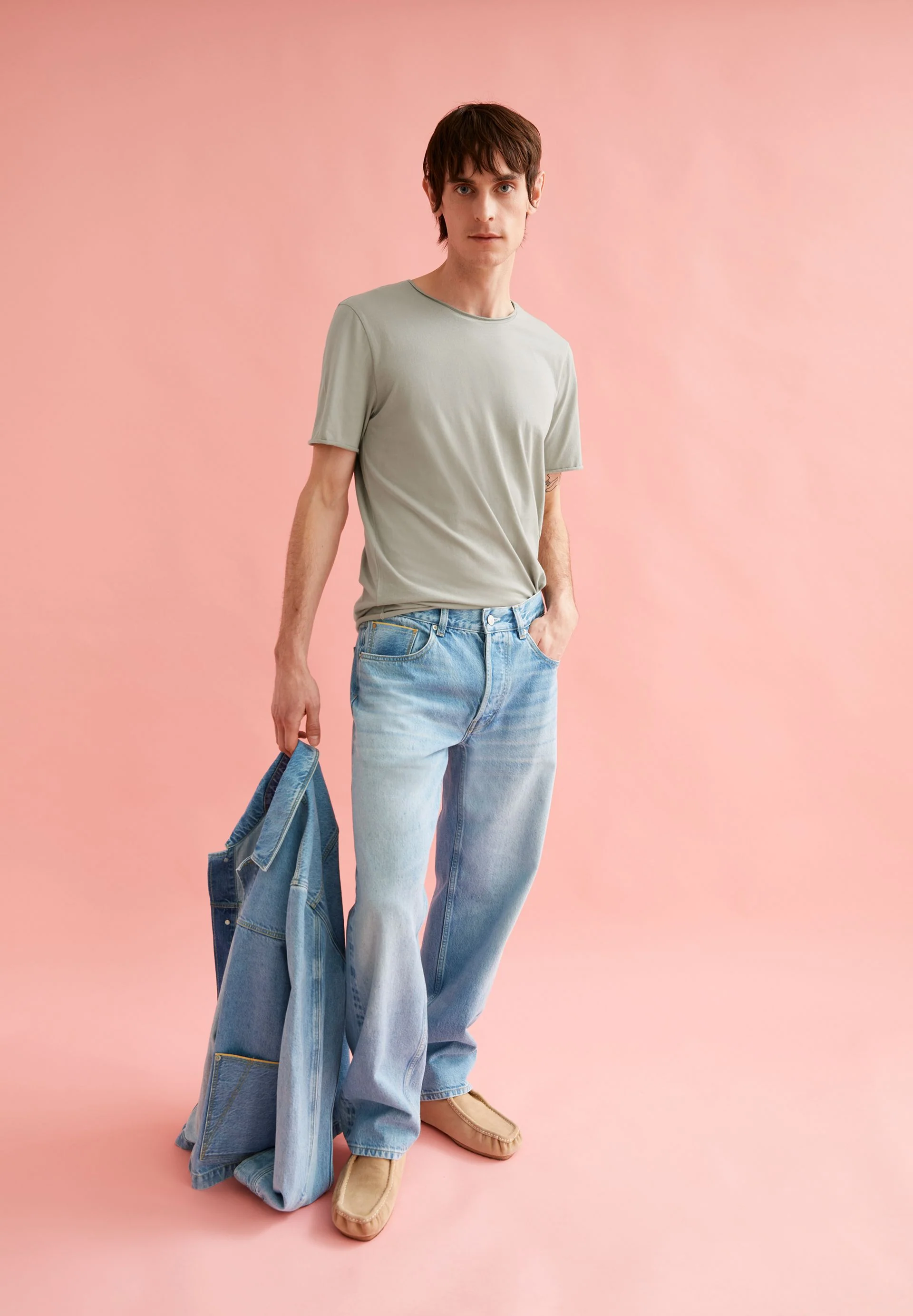 JAAMES BRUSHED T-SHIRT | seagreen - Image 4
