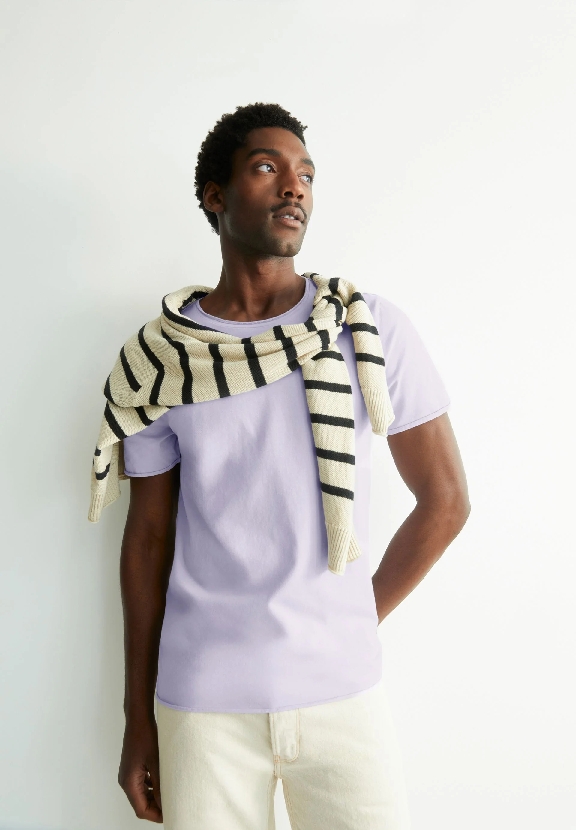 JAAMES BRUSHED T-SHIRT | soft lilac - Image 4
