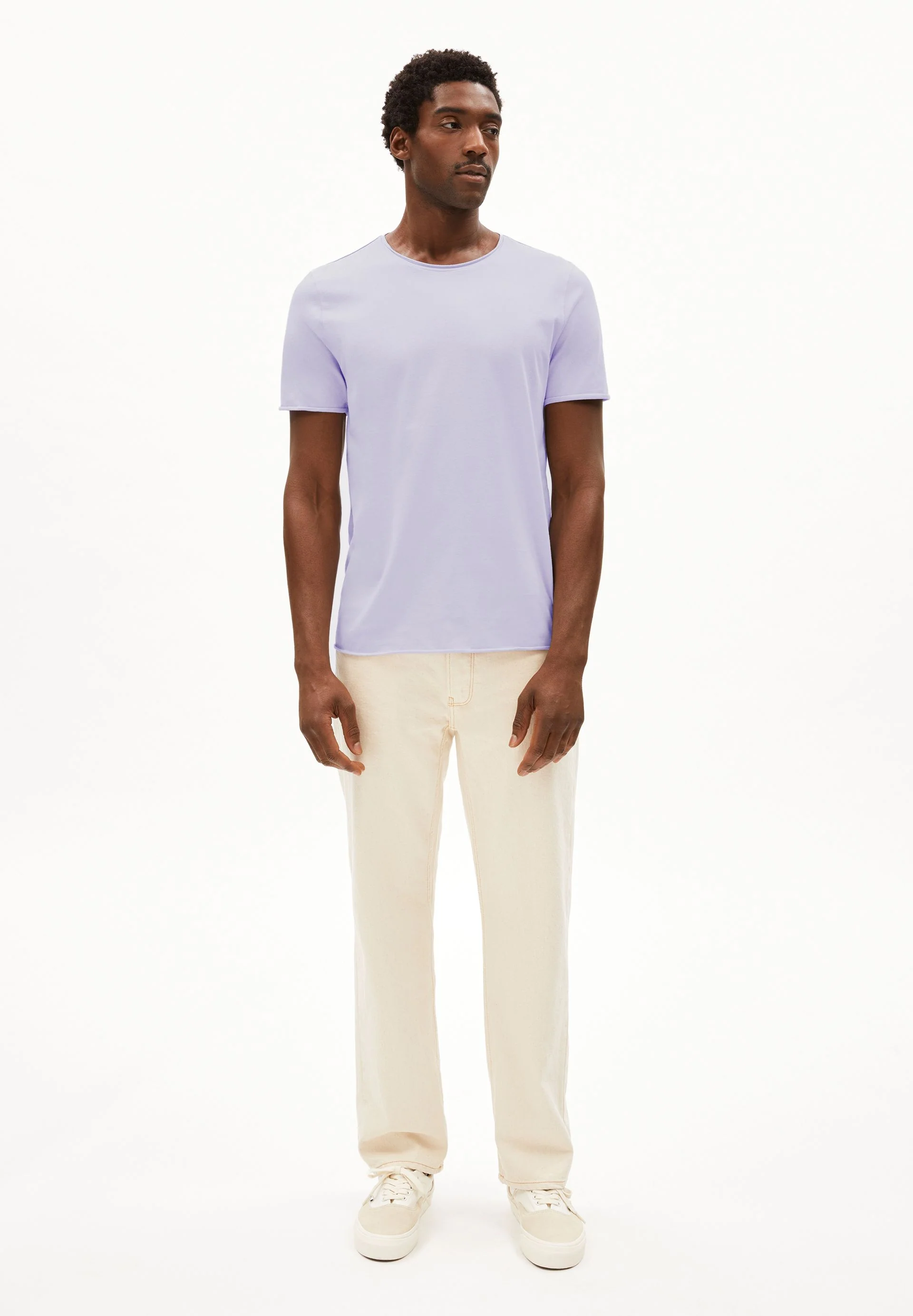 JAAMES BRUSHED T-SHIRT | soft lilac - Image 5