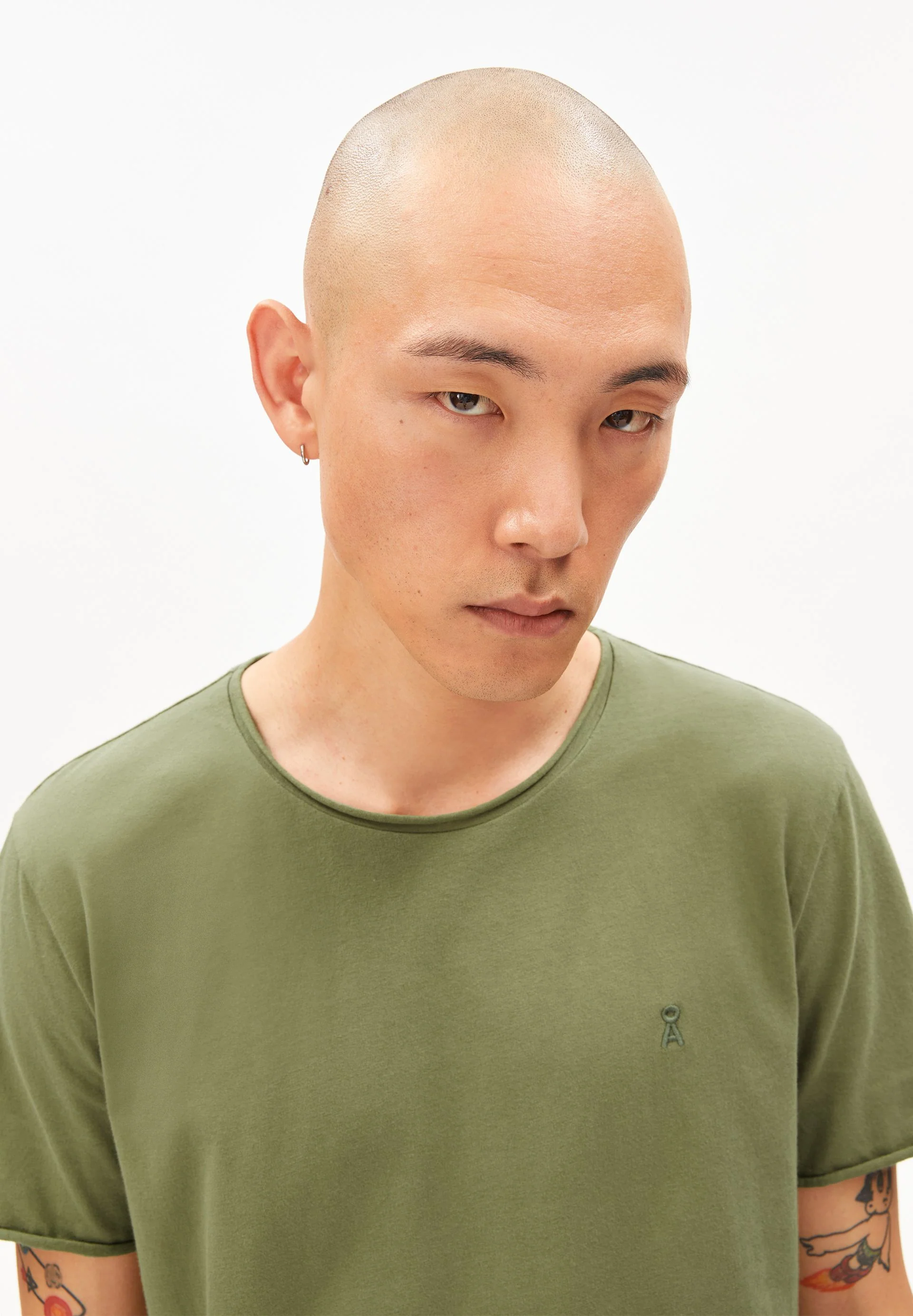 JAAMES BRUSHED T-SHIRT | fatigue green - Image 3