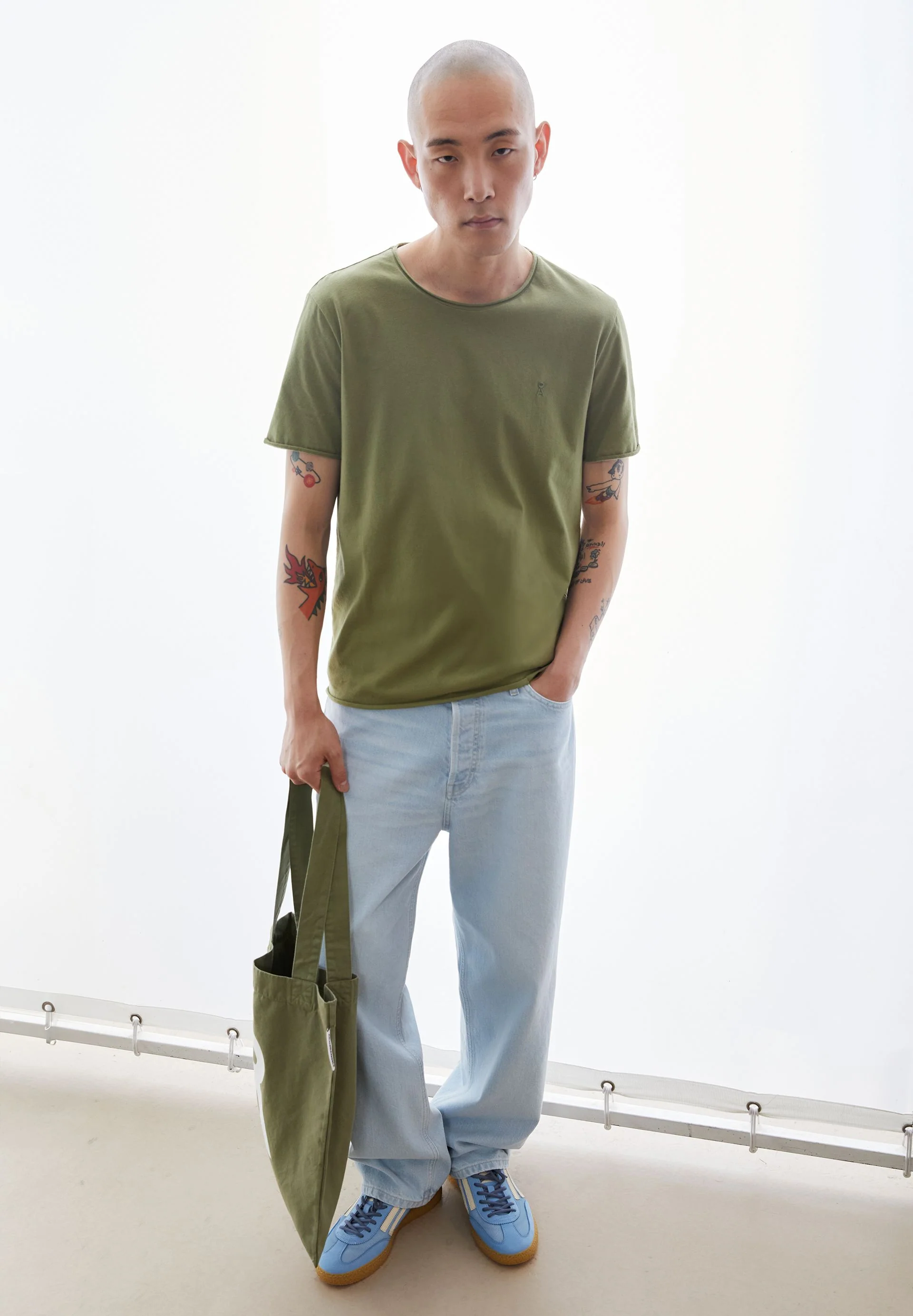 JAAMES BRUSHED T-SHIRT | fatigue green - Image 4