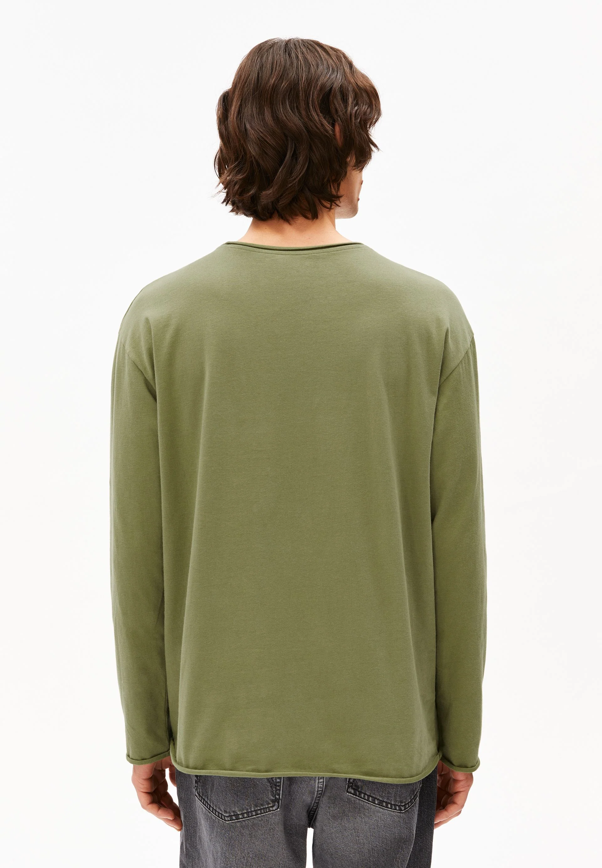 JAAMES BRUSHED LANGARMSHIRT | fatigue green - Image 2