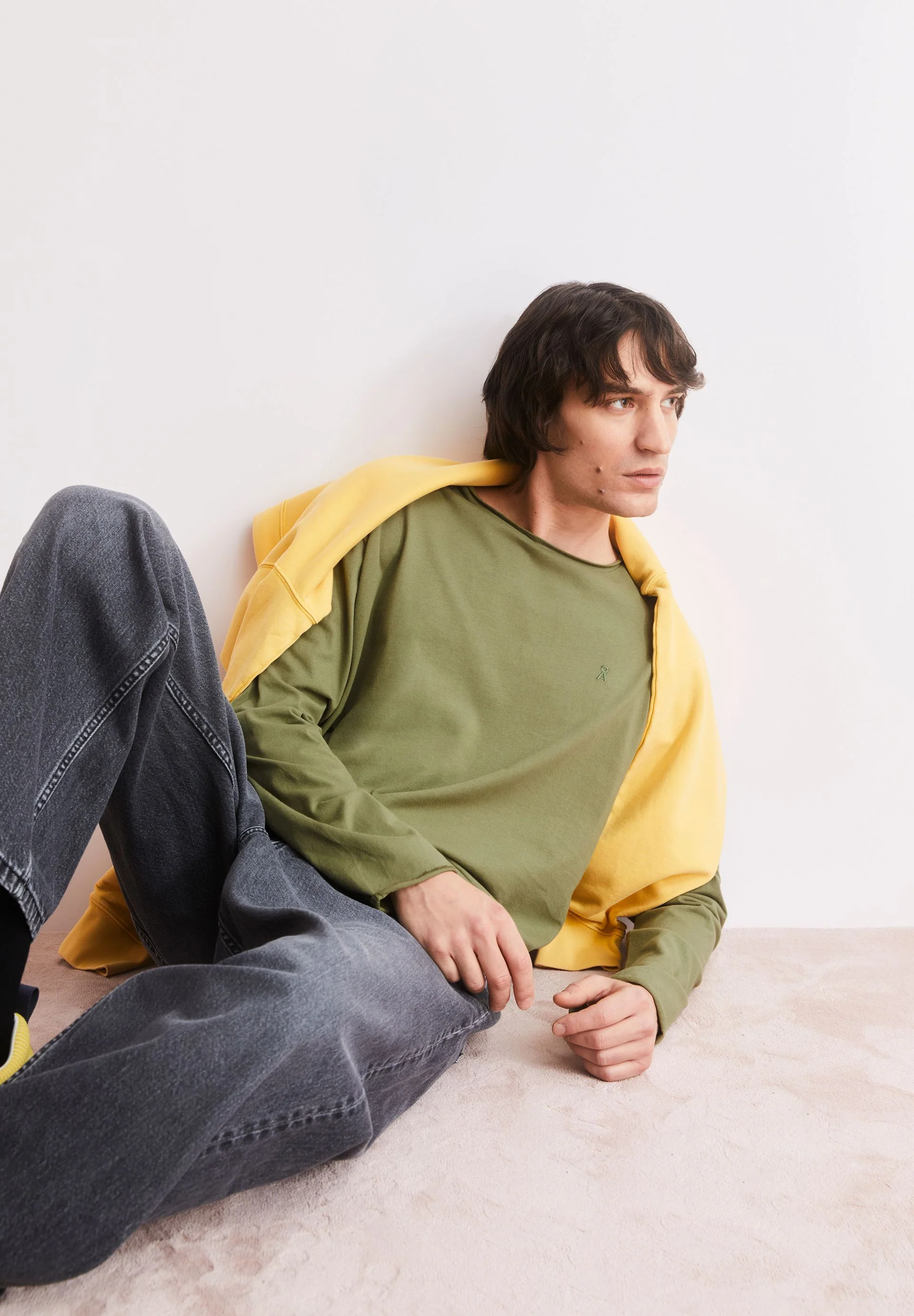 JAAMES BRUSHED LANGARMSHIRT | fatigue green - Image 4
