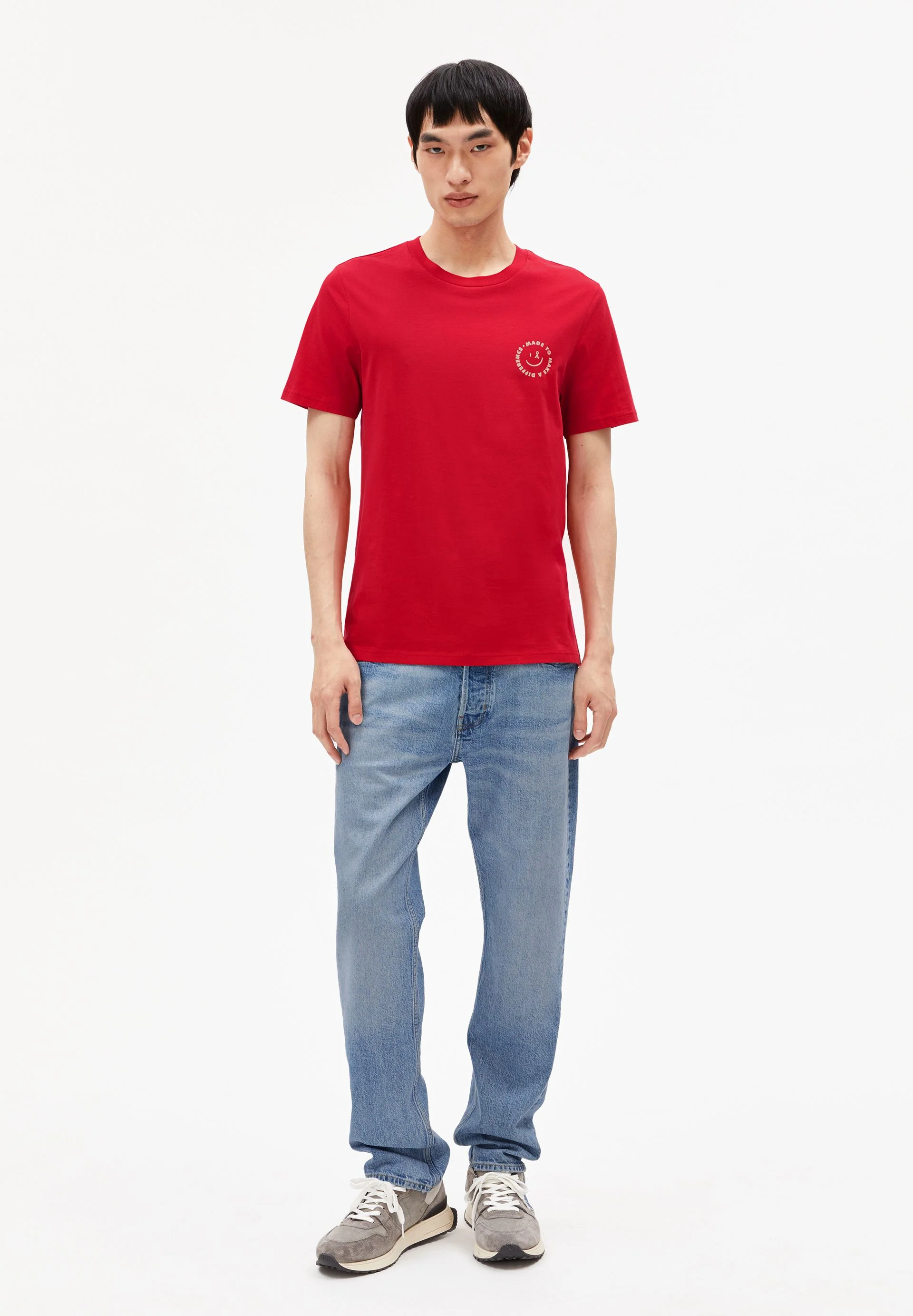 JAAMES SMILEY T-SHIRT | scarlet red - Image 5