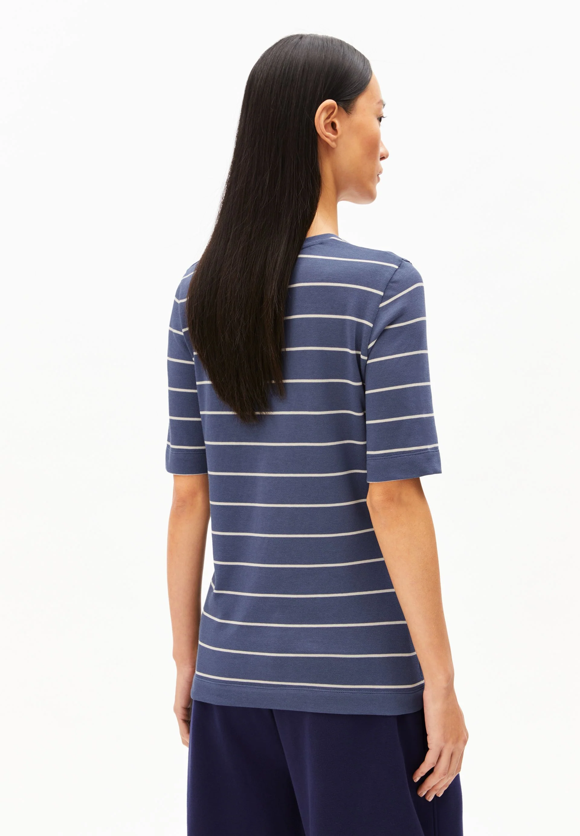 JAANISARA GESTREIFTES T-SHIRT | nightshadow-oatmilk - Image 2