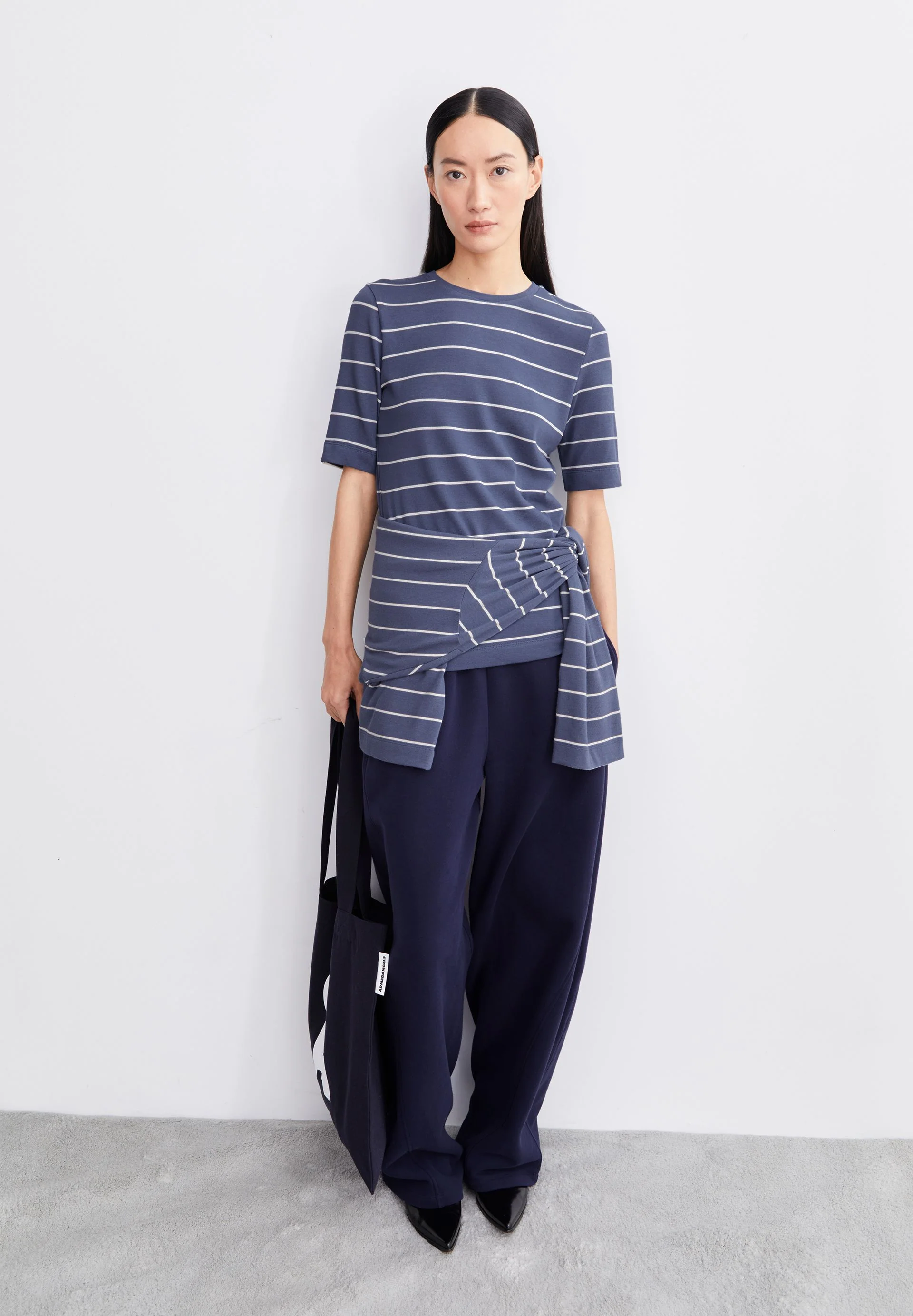 JAANISARA GESTREIFTES T-SHIRT | nightshadow-oatmilk - Image 4