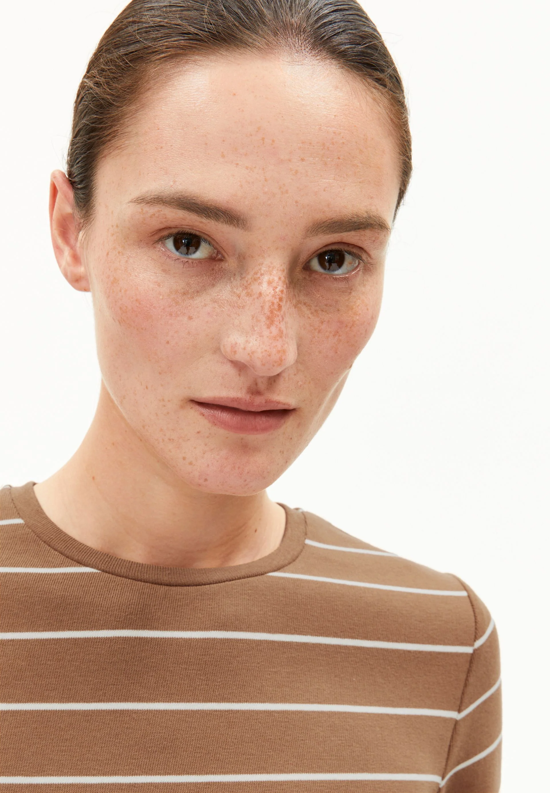 JAANISARA GESTREIFTES T-SHIRT | pale umber-oatmilk - Image 3