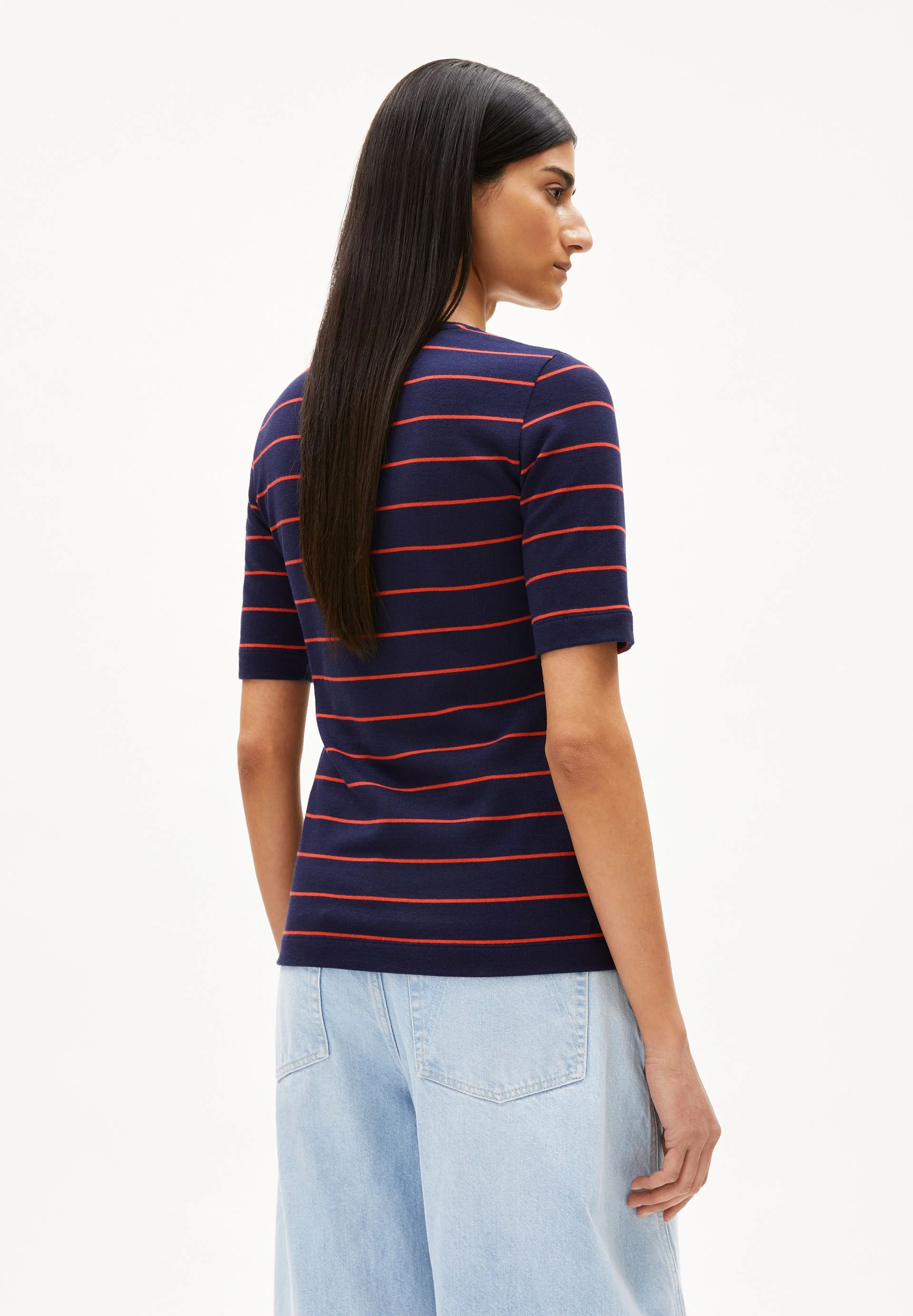 JAANISARA GESTREIFTES T-SHIRT | tinted navy-candy apple - Image 2