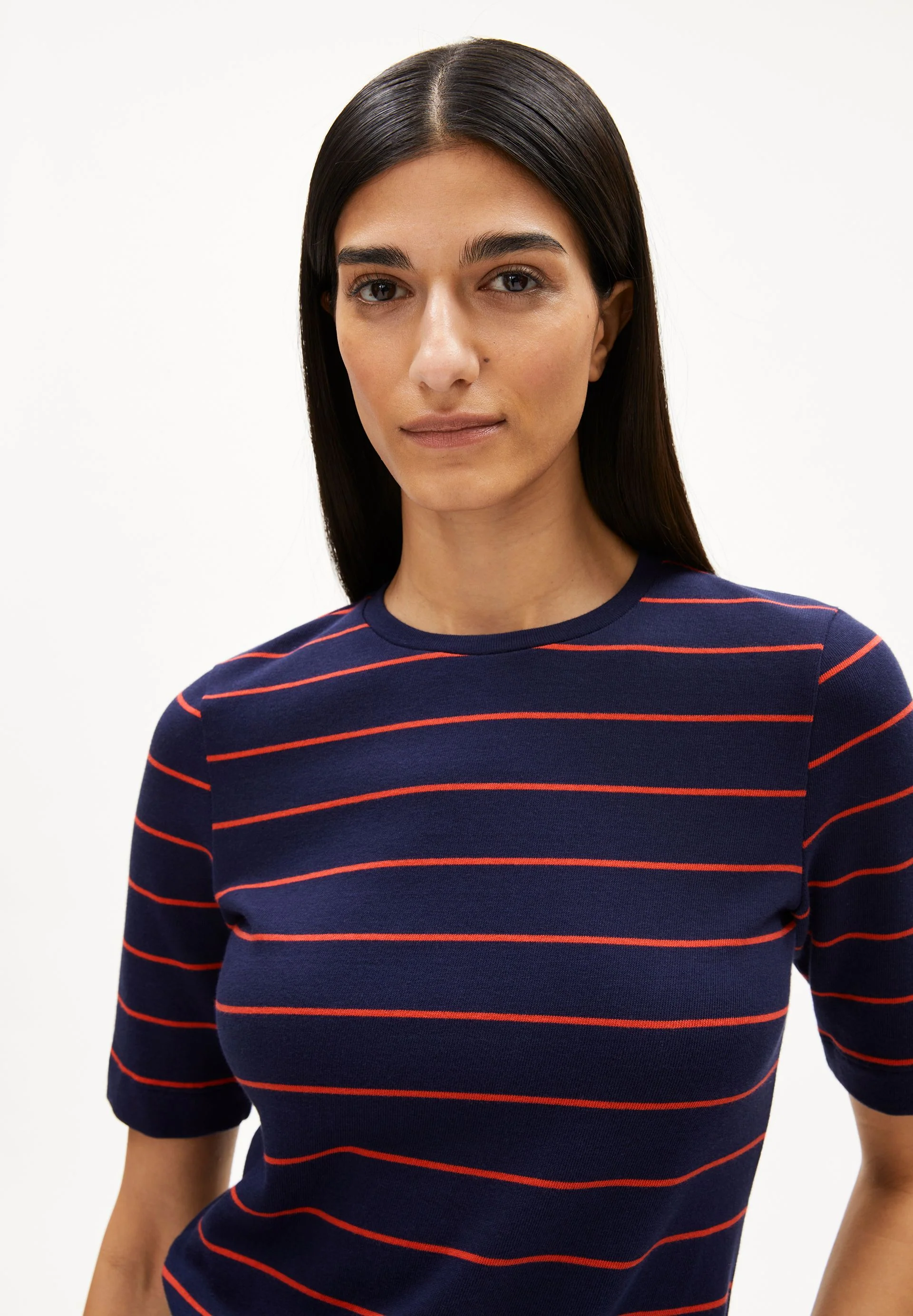 JAANISARA GESTREIFTES T-SHIRT | tinted navy-candy apple - Image 3