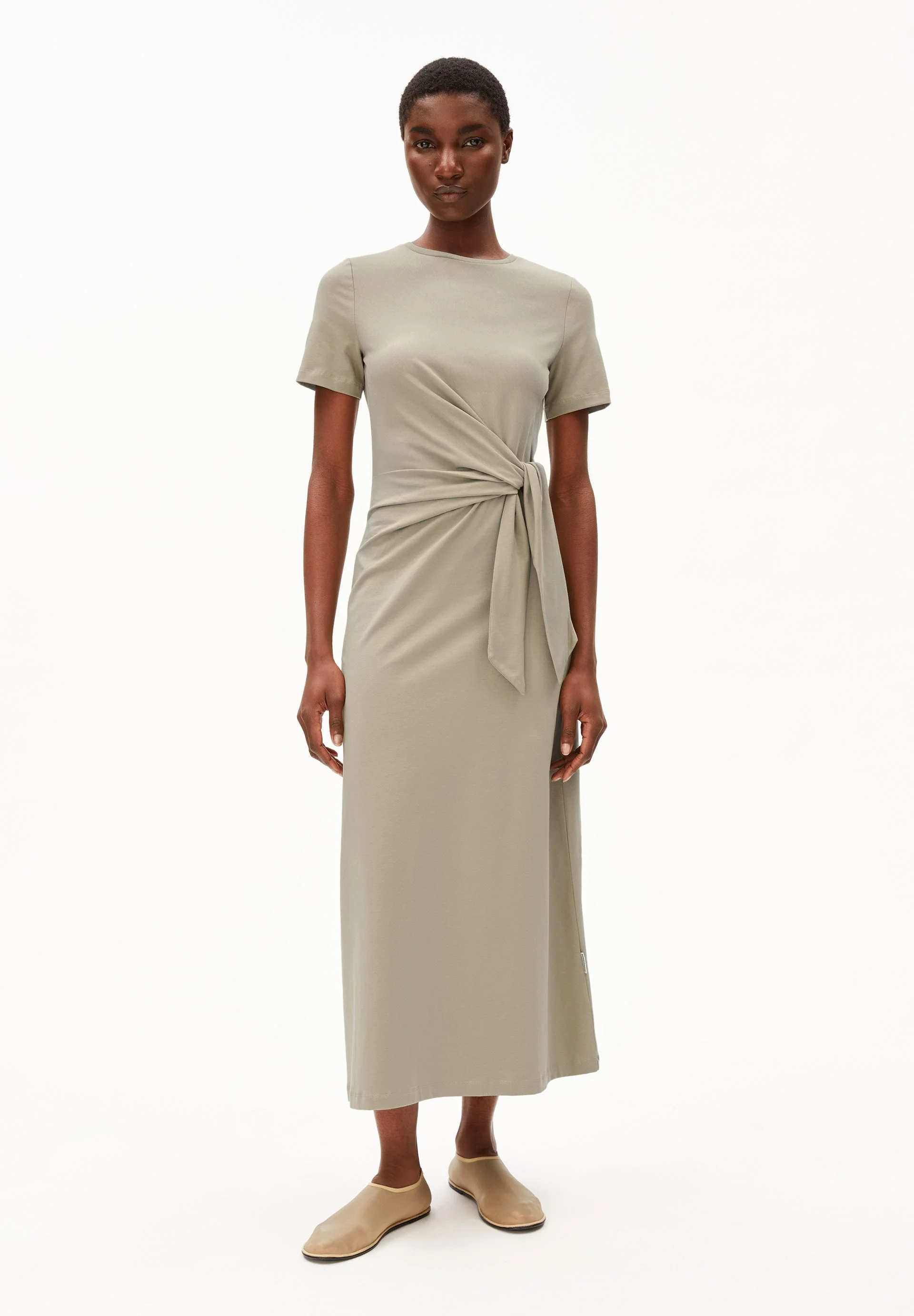 JELTAA JERSEY-KLEID | light sage - Image 5
