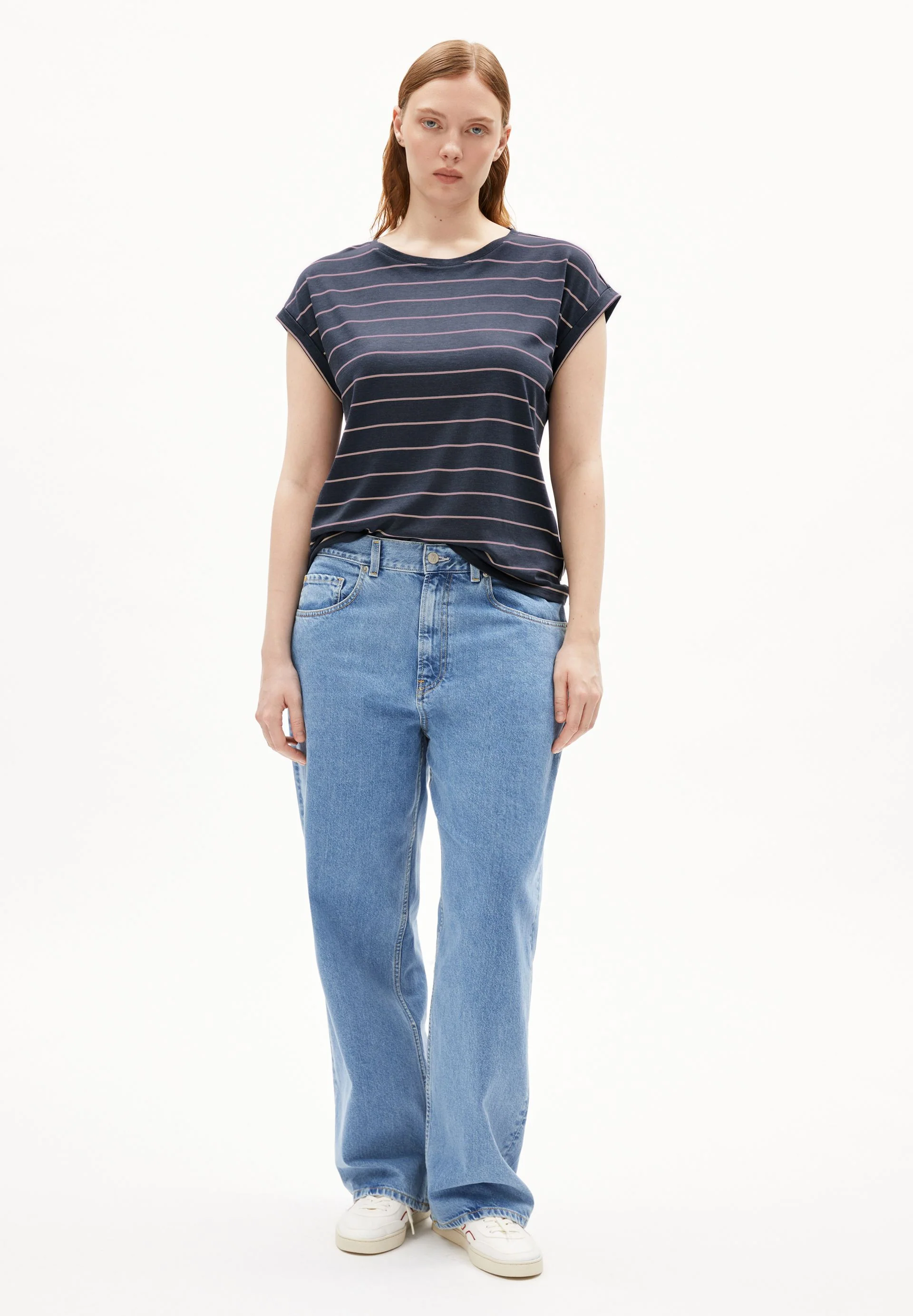 JILAANA FINE STRIPES | moonlight gray-rosalilly - Image 5